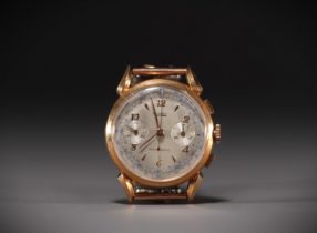 Mondor - "Doctors" Mechanical chronograph watch, complete case in 18k gold, Switzerland circa 1950.