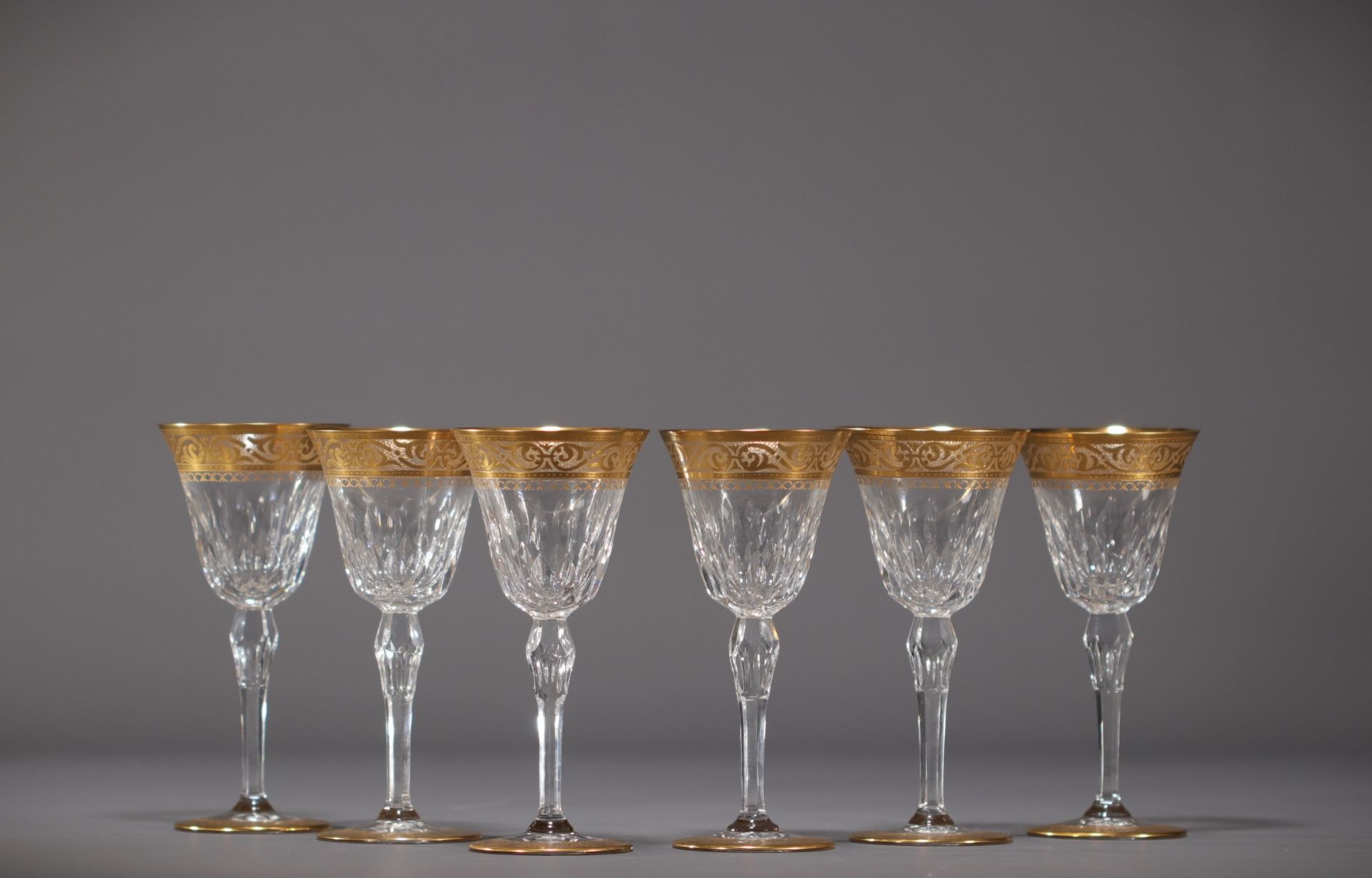 Cristallerie de Saint Louis, set of six "Thistle" glasses. - Bild 2 aus 6