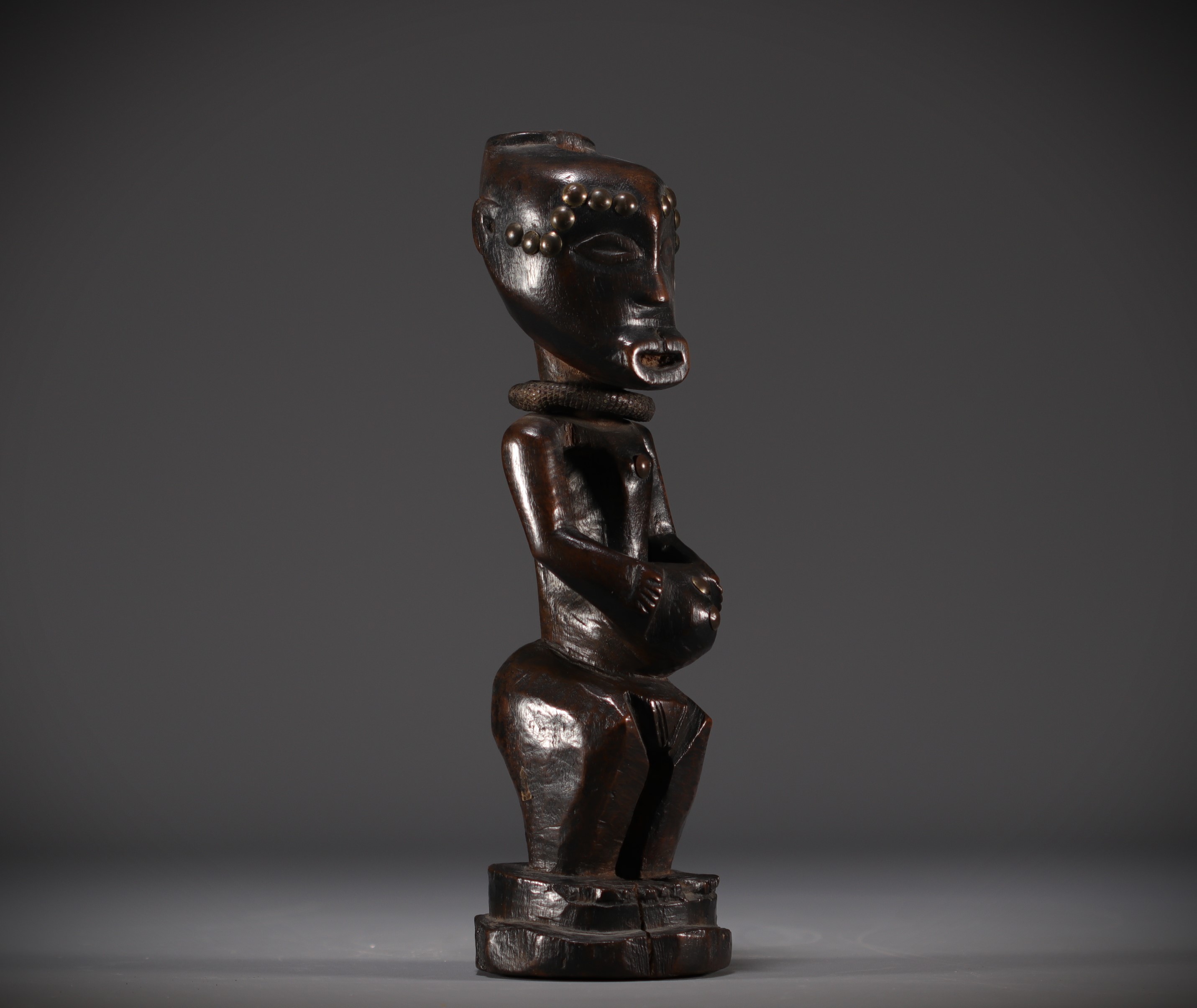 Statue SONGYE- collectee vers 1900 - Rep.Dem.Congo - Image 5 of 7