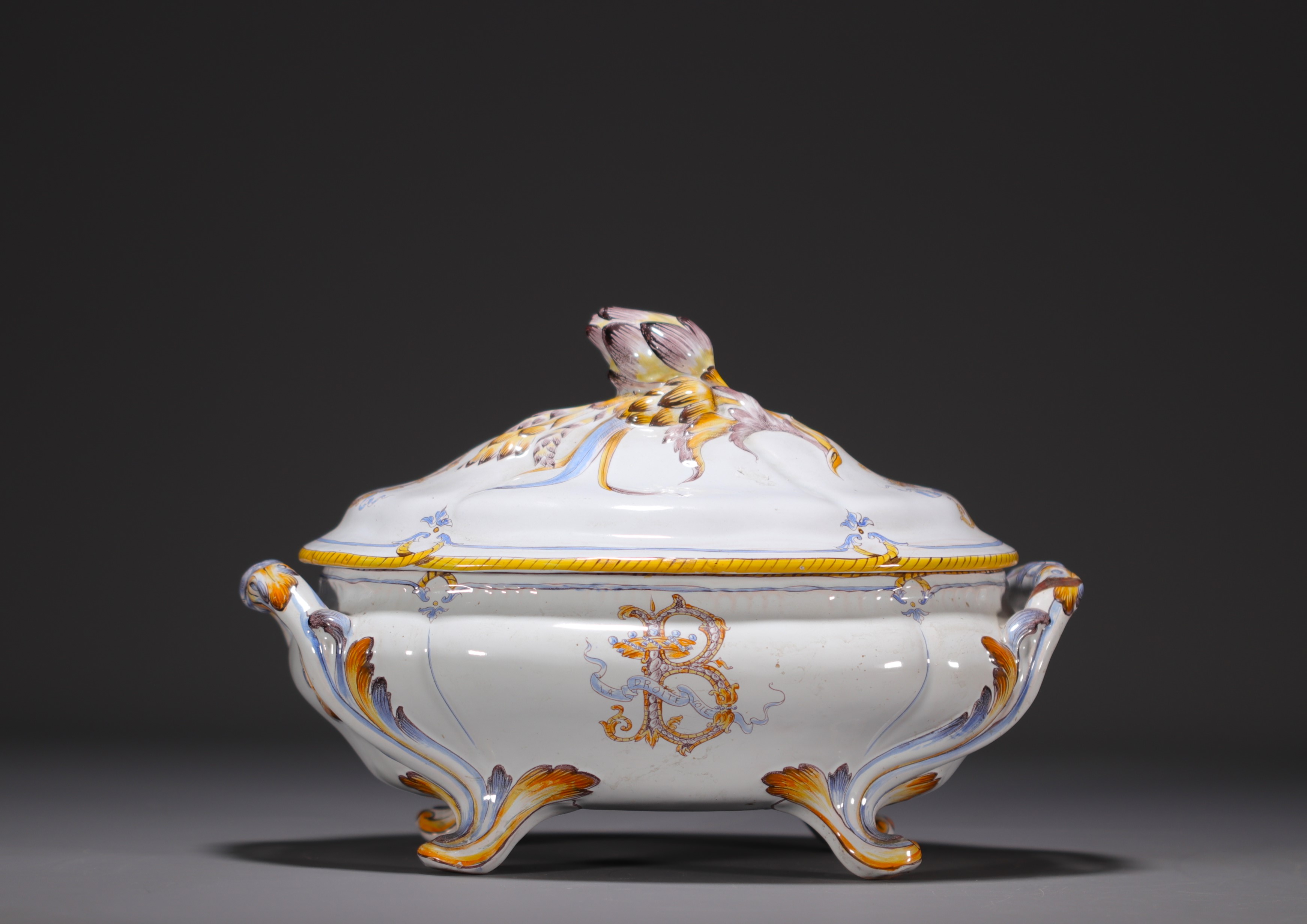 Emile GALLE (1846-1904) Ceramic tureen and tray "La Droite Voie" (The Straight Way) - Image 3 of 5