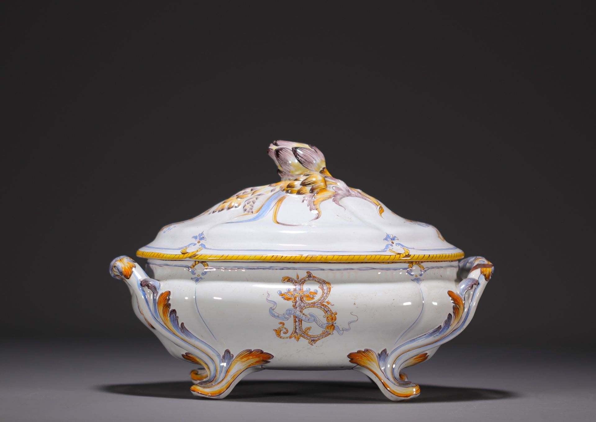 Emile GALLE (1846-1904) Ceramic tureen and tray "La Droite Voie" (The Straight Way) - Image 3 of 5