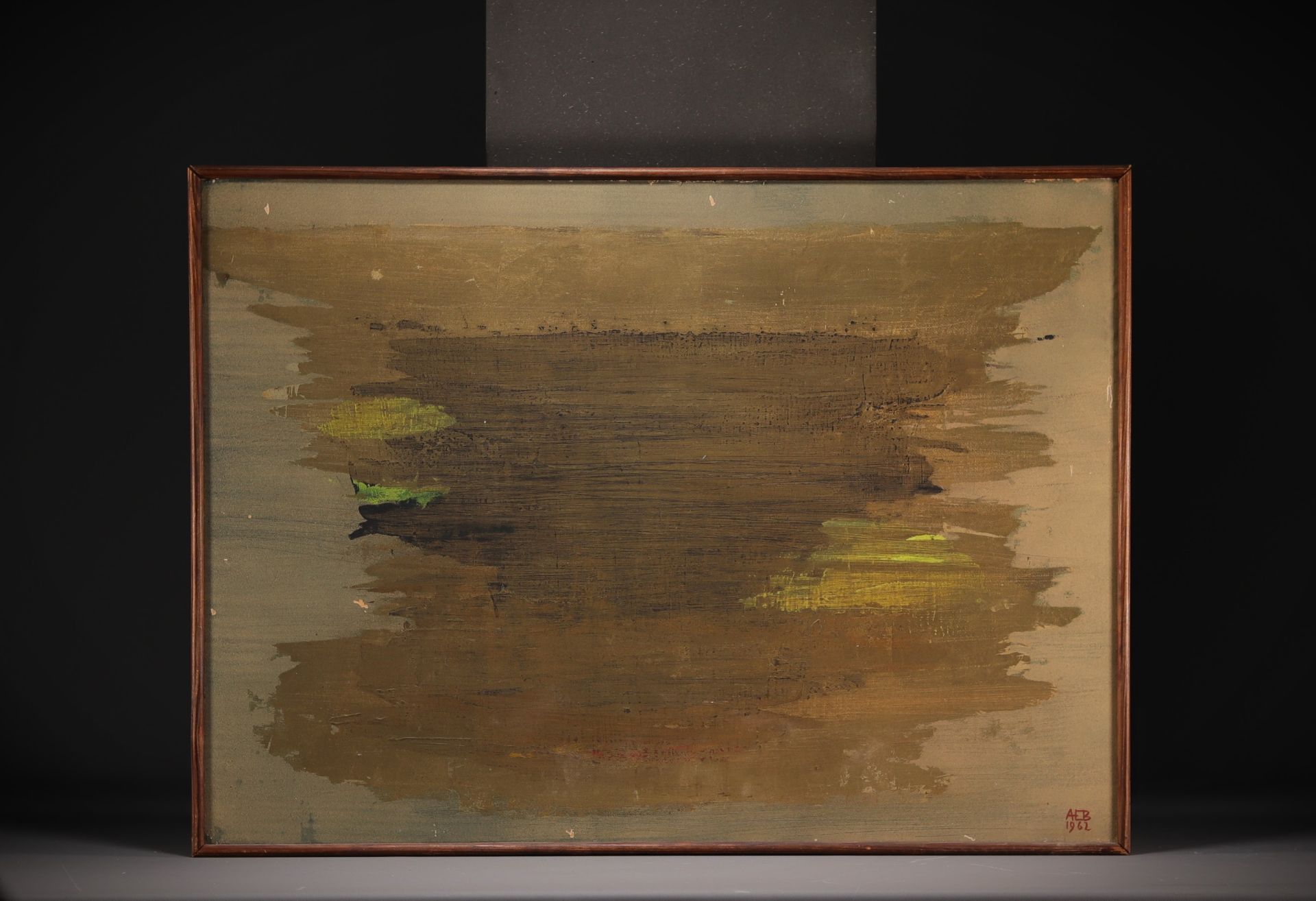 Anna Eve BERGMAN (1909-1987) Tempera, mixed technique with gold leaf on paper, 1962. - Bild 2 aus 2