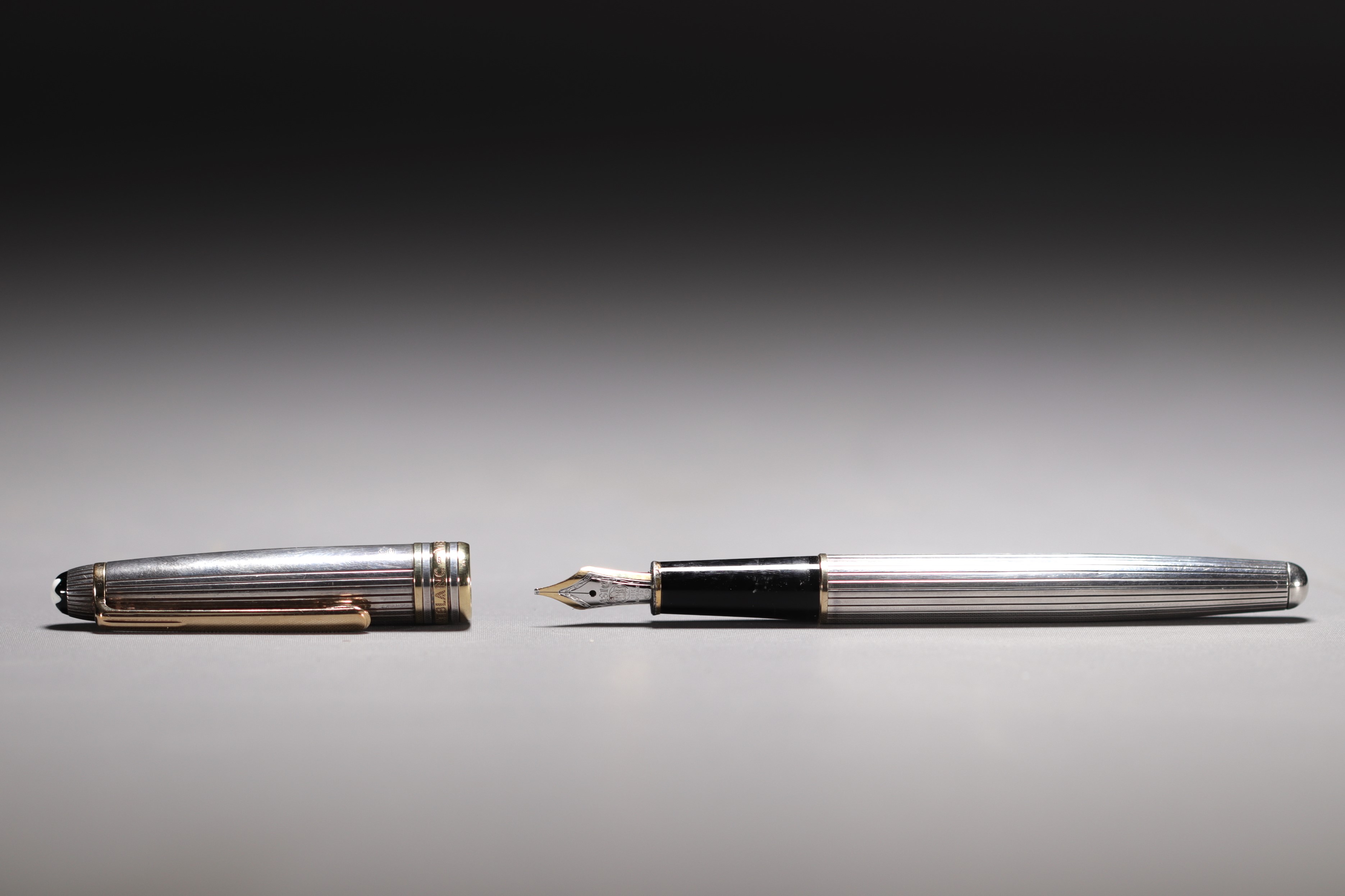 MONTBLANC - MEISTERSTUCK MOZART pen and nib holder set in sterling silver 925, 18K gold nib. - Image 4 of 5