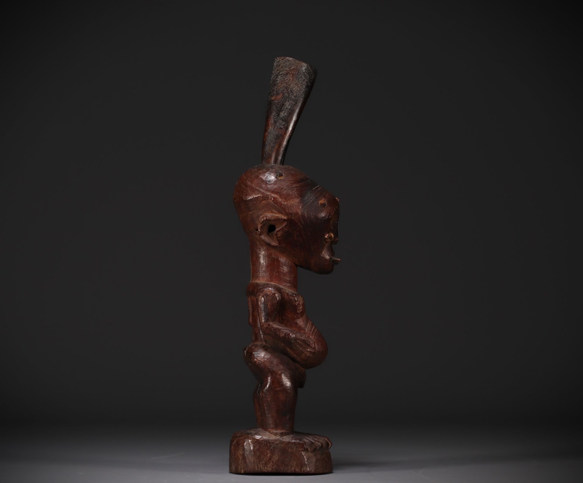 SONGYE figure - Sankuru/Lubefu style collected around 1900 - Rep.Dem.Congo - Image 4 of 8