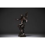 Emile Louis PICAULT (1833-1915) - "The sower of ideas" Bronze with brown patina, late 19th century.