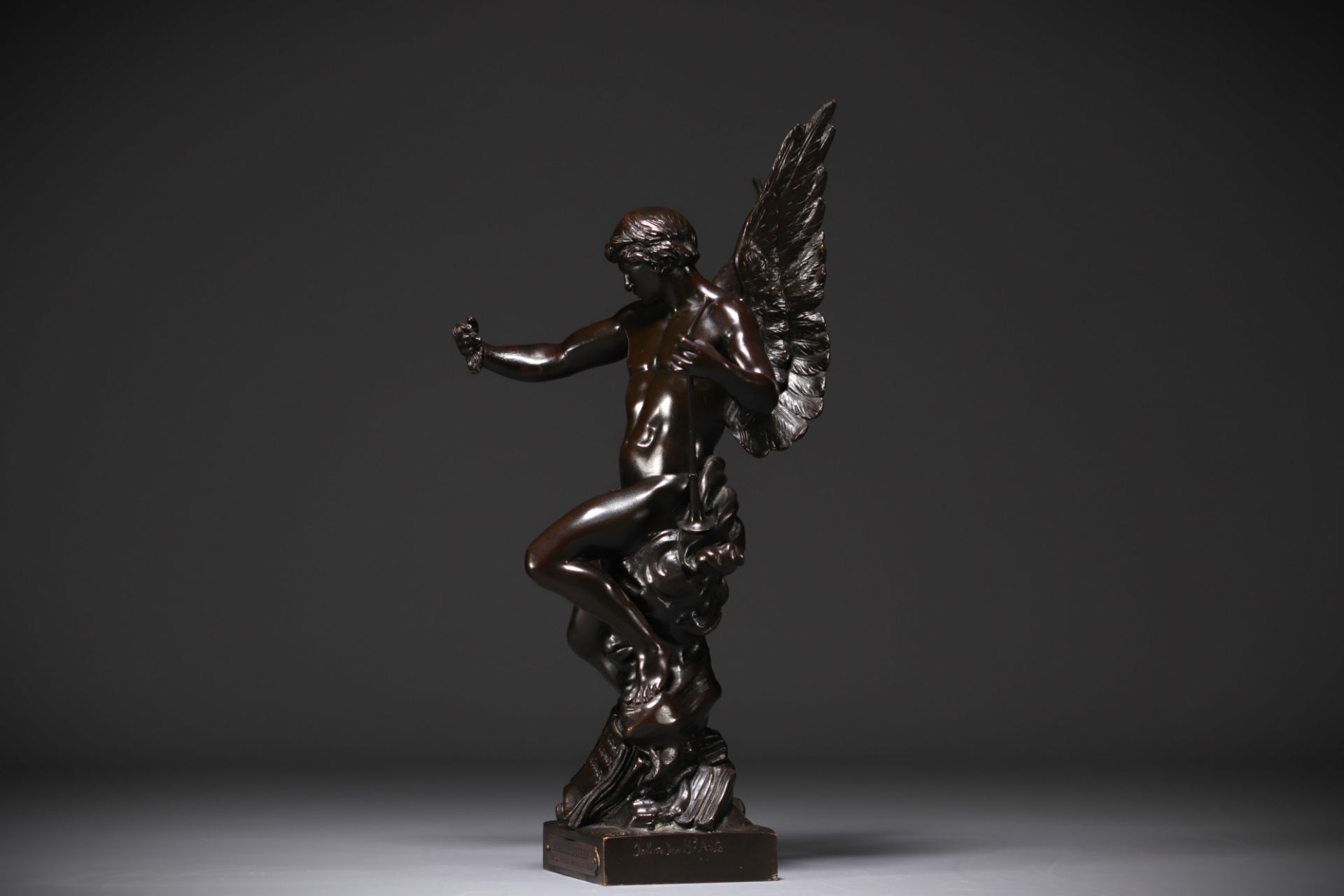 Emile Louis PICAULT (1833-1915) - "The sower of ideas" Bronze with brown patina, late 19th century.