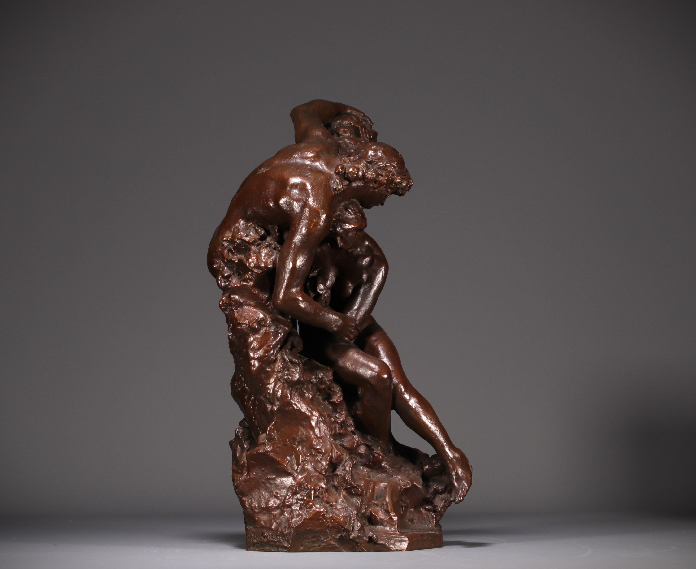 Jules DESBOIS (1851-1935) "L'Amour" Lost wax bronze, signed J. Desbois, nÂ°1, Stamp Hebrard foundry. - Image 2 of 7
