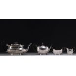 Silver coffee service, English hallmarks.