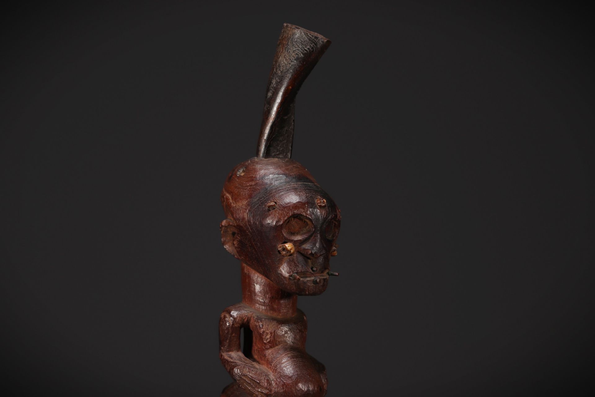 SONGYE figure - Sankuru/Lubefu style collected around 1900 - Rep.Dem.Congo - Image 3 of 8