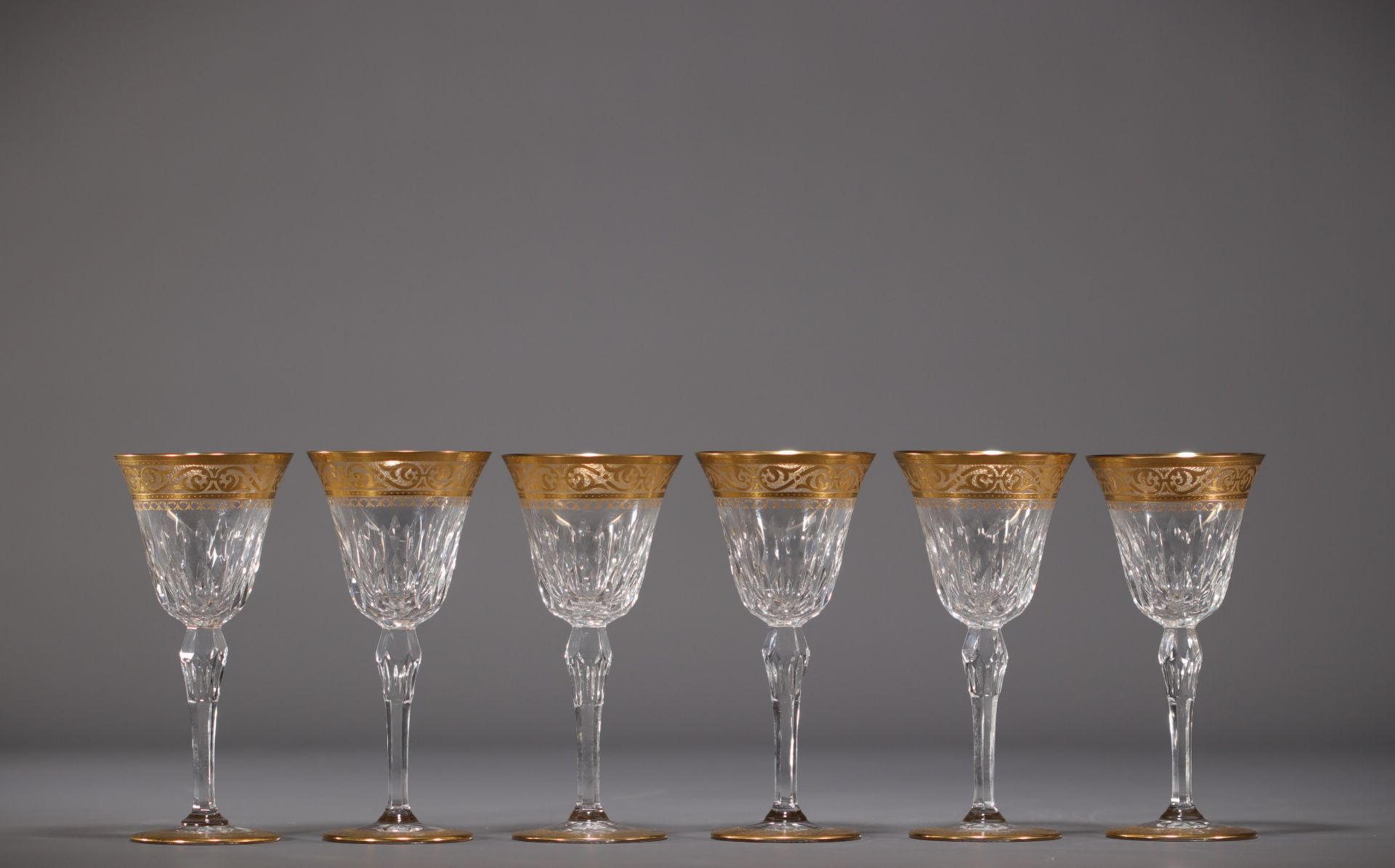 Cristallerie de Saint Louis, set of six "Thistle" glasses. - Bild 6 aus 6