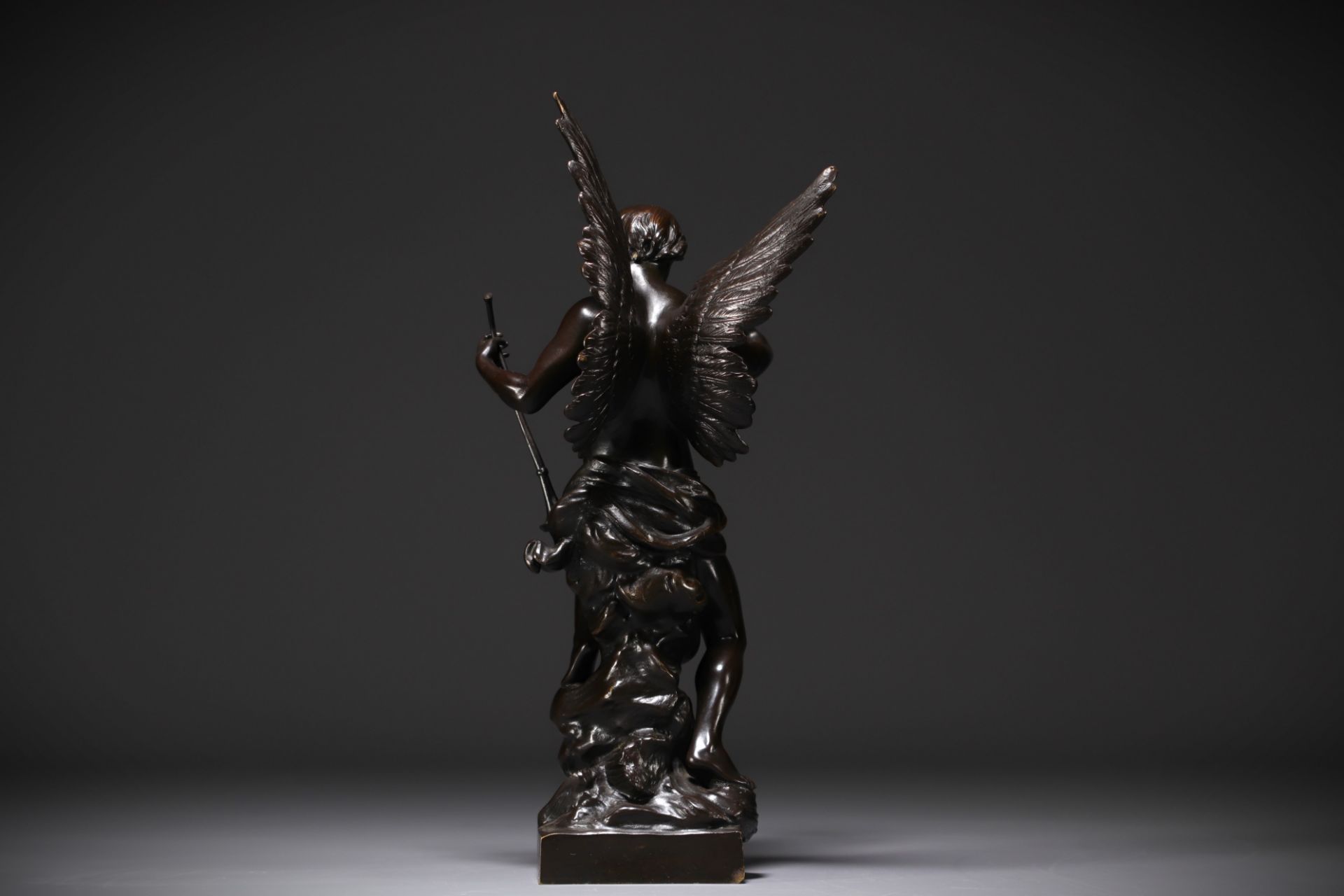 Emile Louis PICAULT (1833-1915) - "The sower of ideas" Bronze with brown patina, late 19th century. - Image 2 of 6