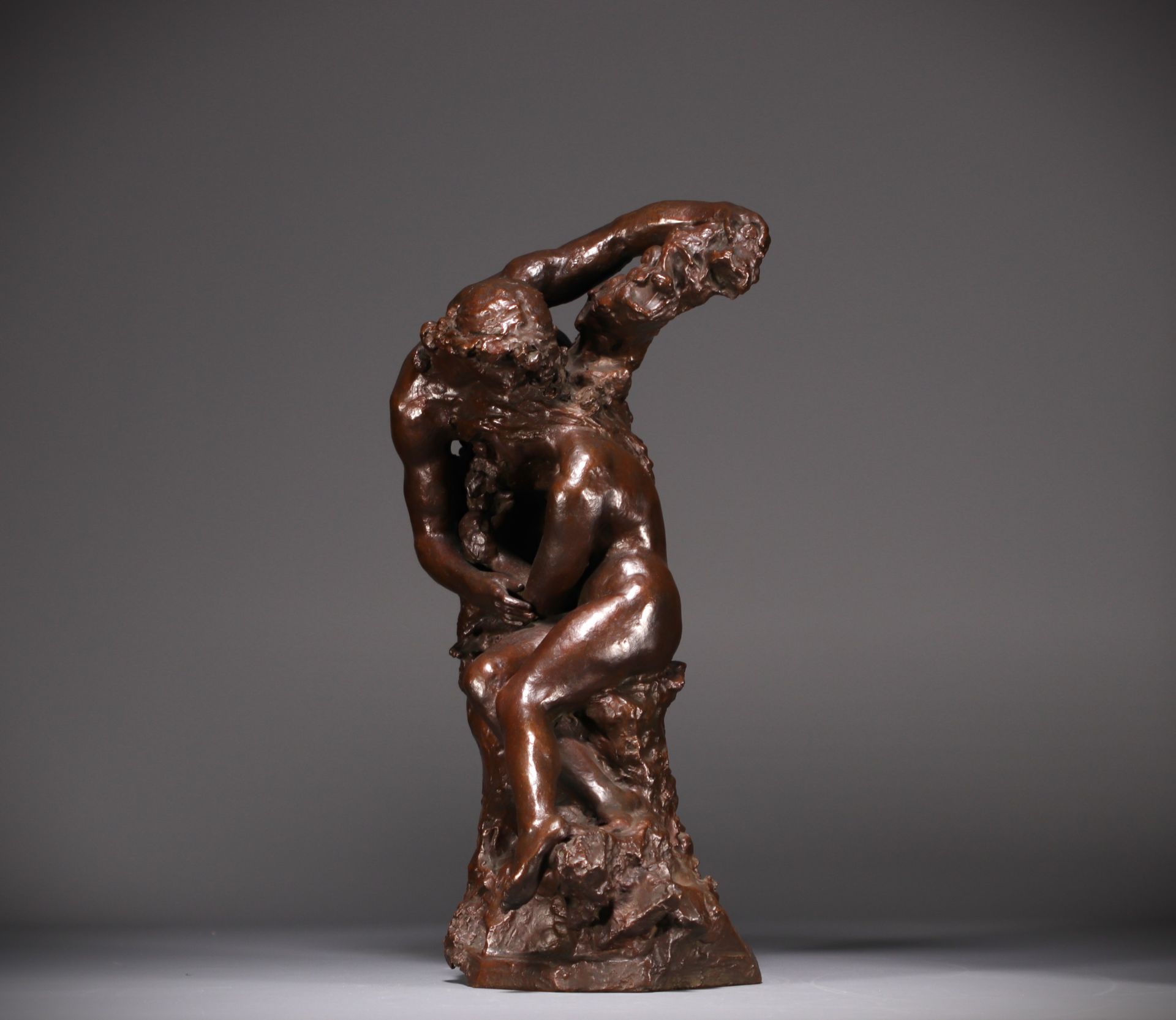 Jules DESBOIS (1851-1935) "L'Amour" Lost wax bronze, signed J. Desbois, nÂ°1, Stamp Hebrard foundry. - Image 4 of 7