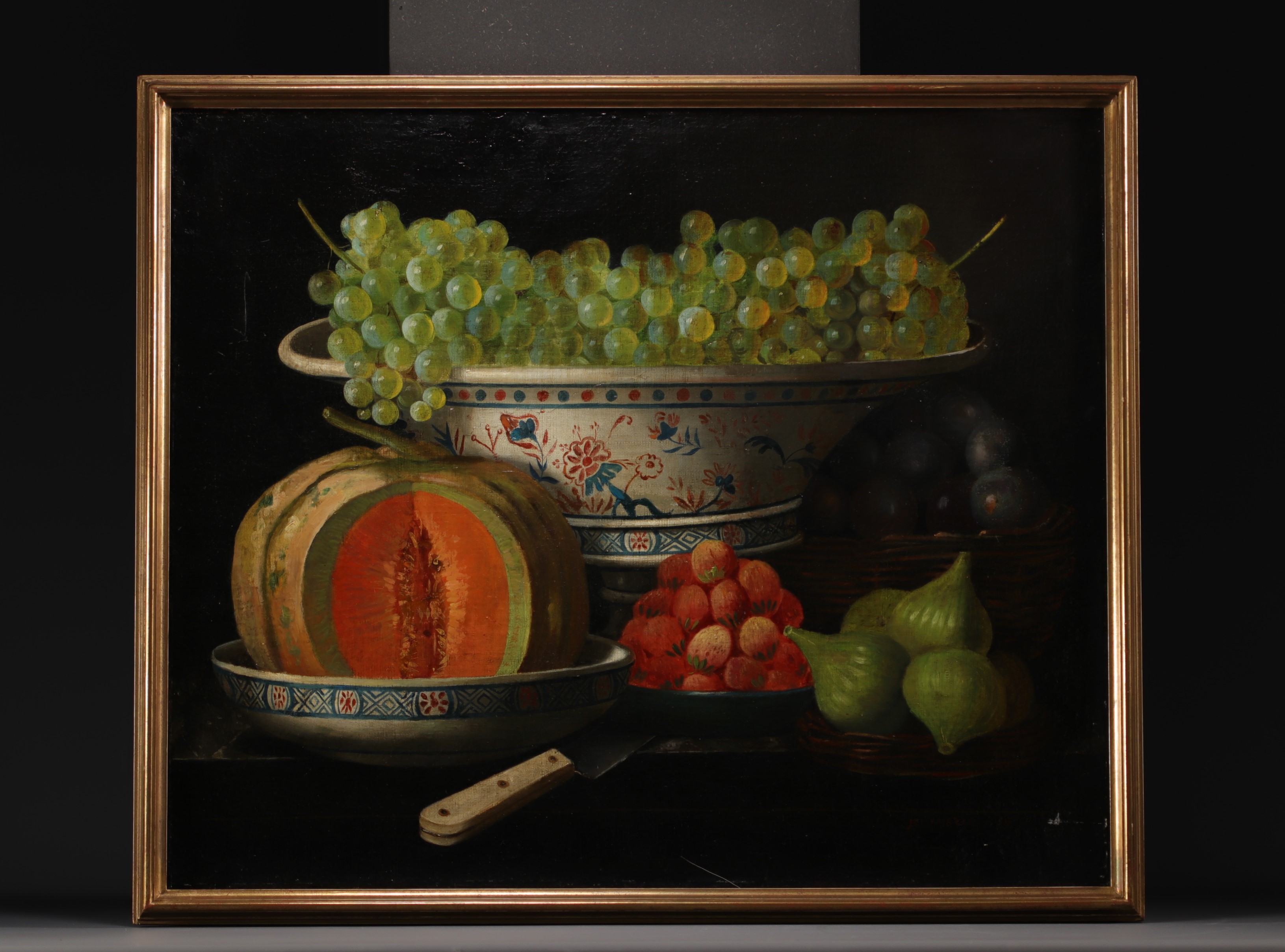 French school, set of four still lifes, oil on canvas, 19th century. - Image 5 of 5