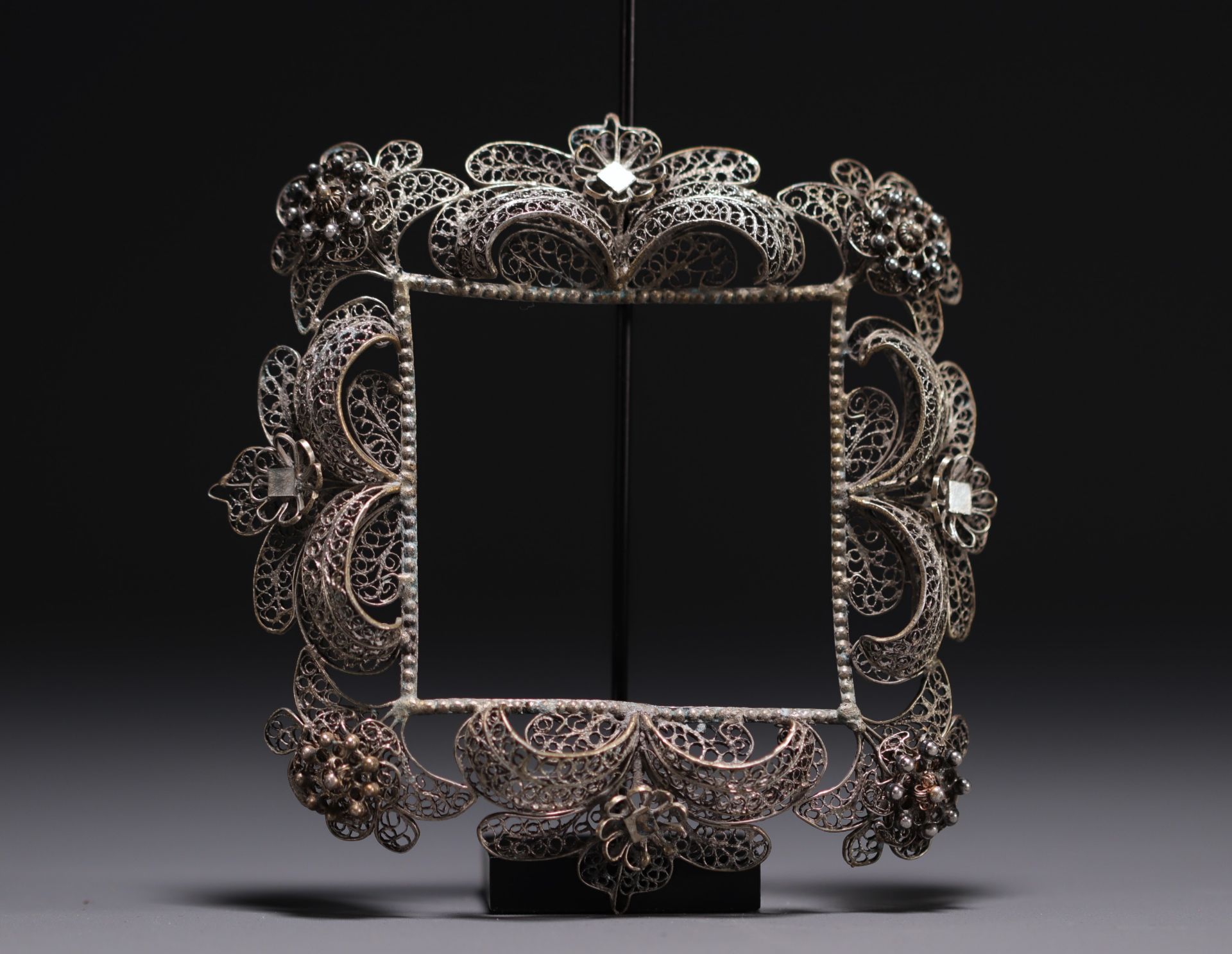 Pair of silver filigree frames, Russia, 18th century. - Image 2 of 3