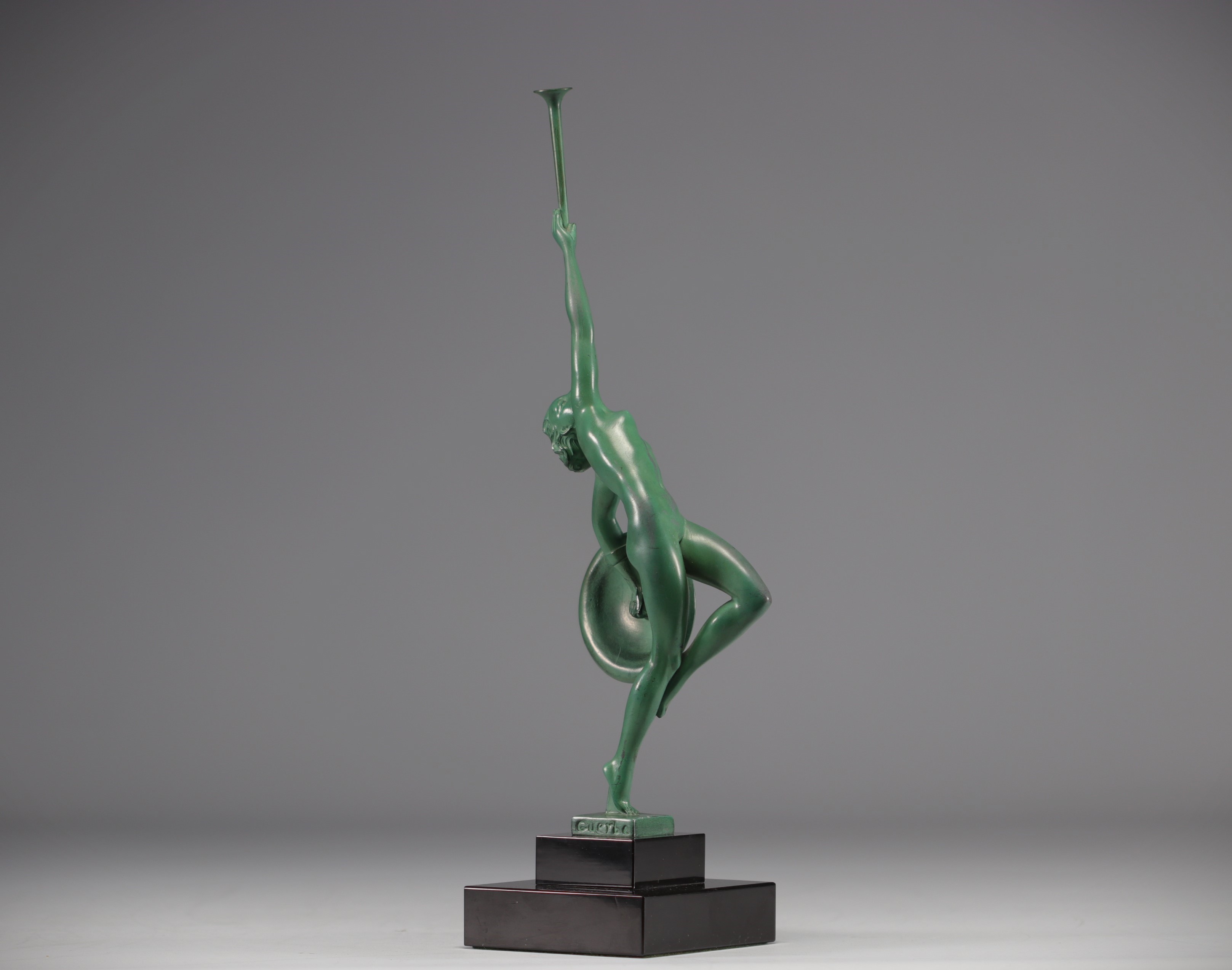 Raymond GUERBE (1894-1995), Max LE VERRIER's workshop, "Jericho" Art Deco sculpture. - Image 4 of 5