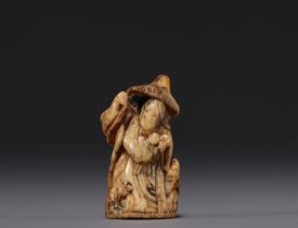 Japan - Netsuke, bone figure, 18th century.