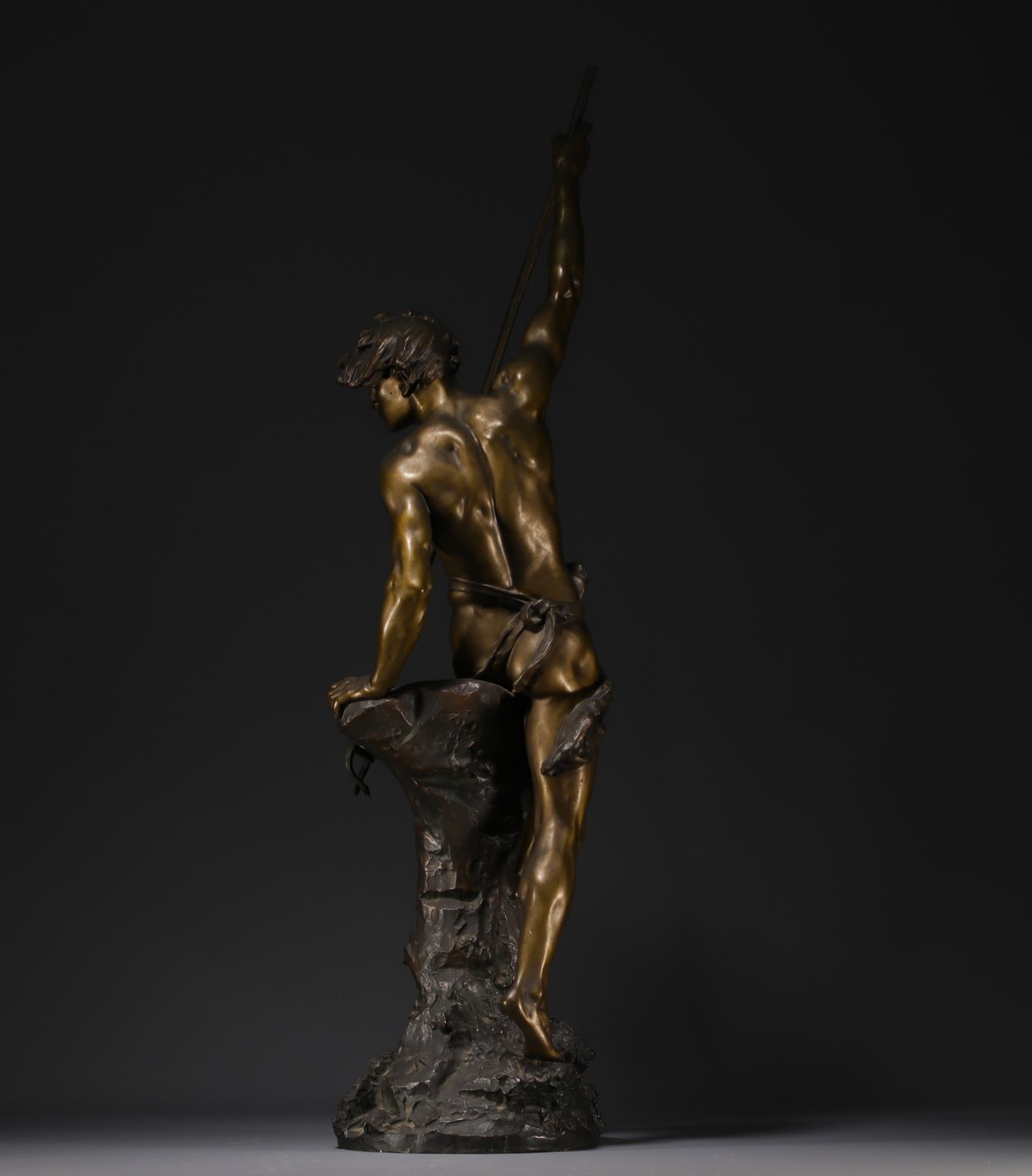 Ernest Justin FERRAND (1846-1932) "The young sinner" Sculpture in chased and patinated bronze. - Bild 5 aus 7