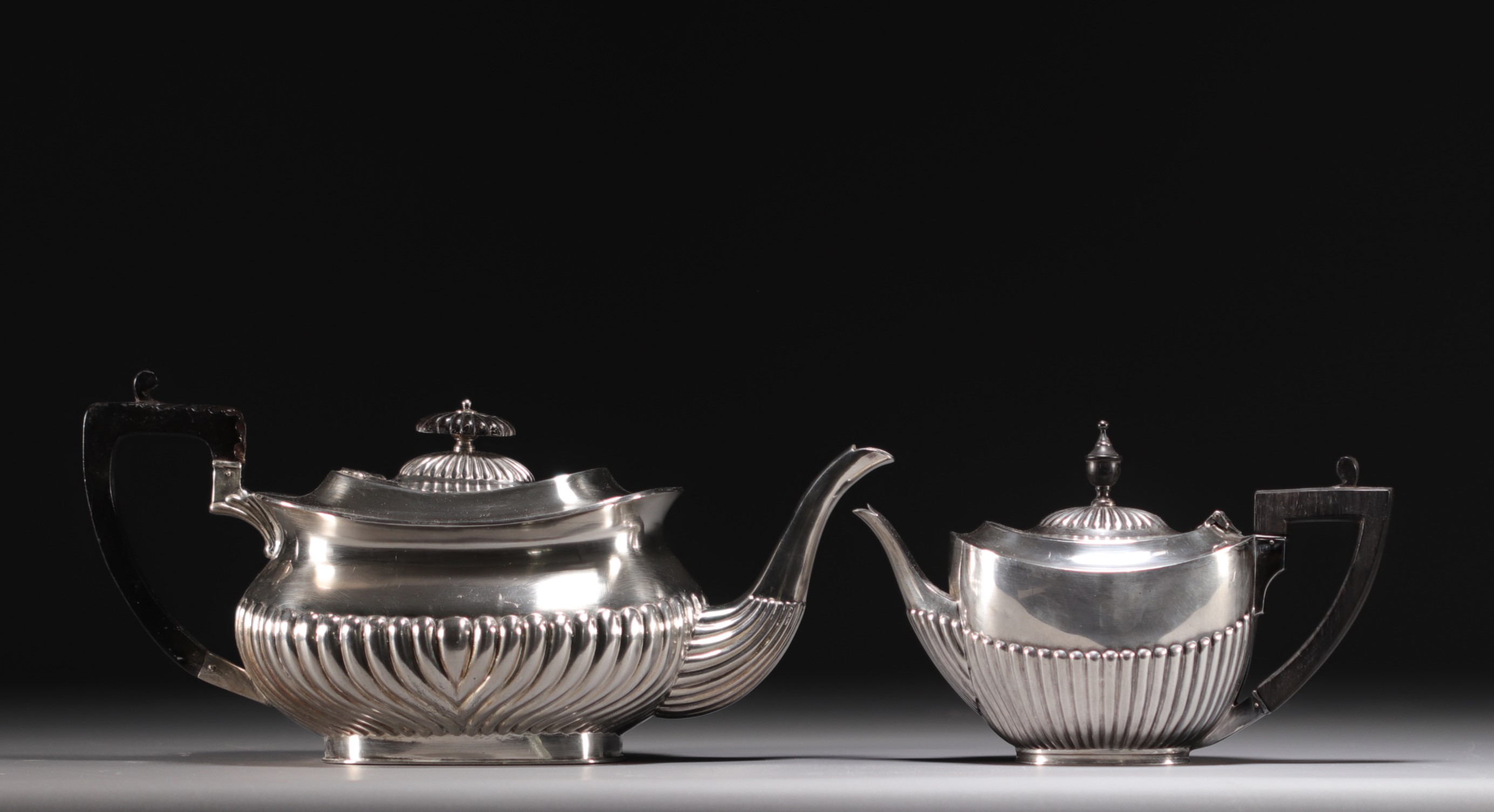 Silver coffee service, English hallmarks. - Image 2 of 4