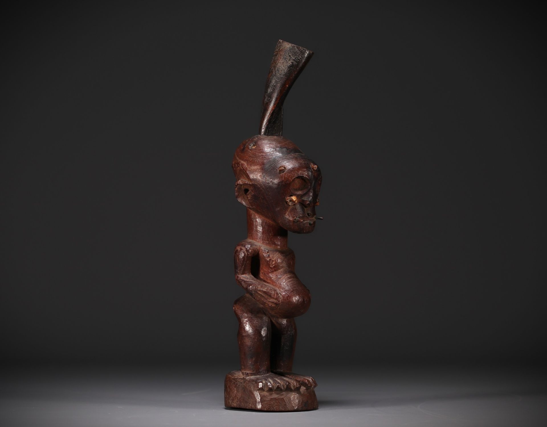 SONGYE figure - Sankuru/Lubefu style collected around 1900 - Rep.Dem.Congo - Image 2 of 8