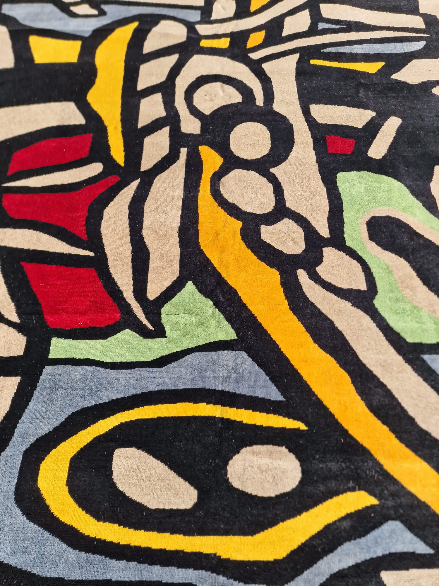 Fernand LEGER (after) "Composition abstraite" Wool tapestry. - Image 3 of 6