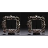 Pair of silver filigree frames, Russia, 18th century.