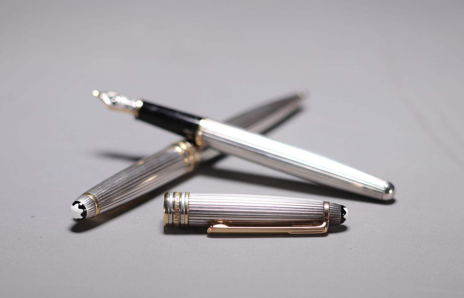 MONTBLANC - MEISTERSTUCK MOZART pen and nib holder set in sterling silver 925, 18K gold nib. - Image 5 of 5