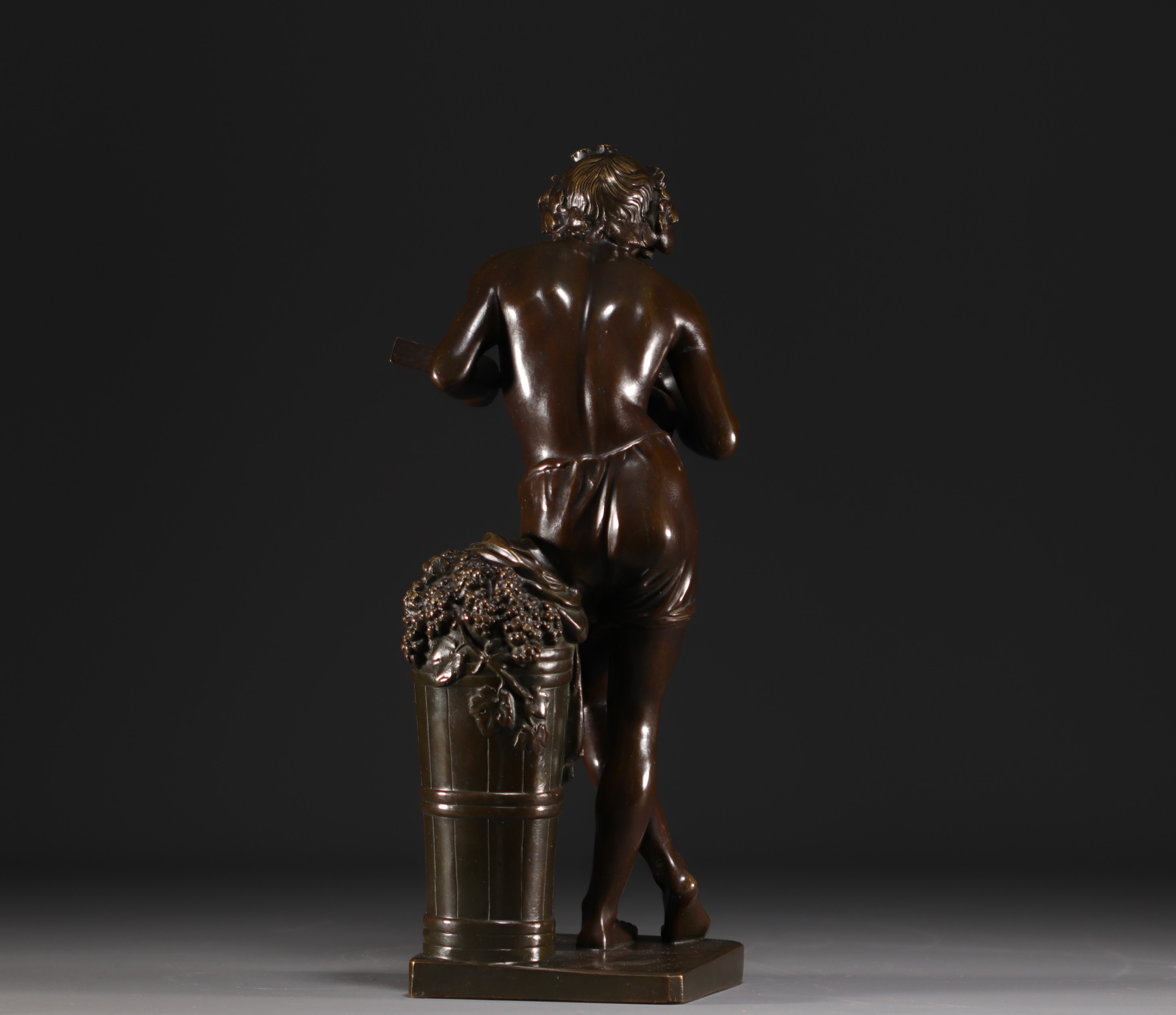 Francisque Joseph DURET (1804-1865) after - "L'Improvisateur" Sculpture in bronze with brown patina. - Image 4 of 5