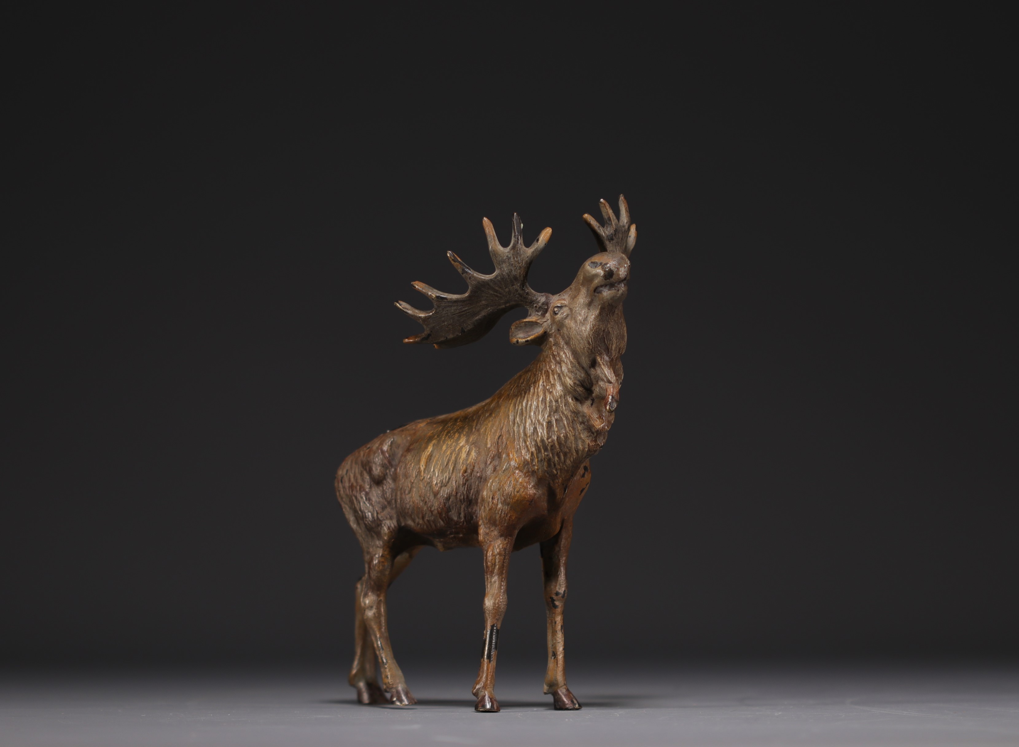 Vienna bronze elk, stamped Bergmann (?), 19th century. - Image 2 of 3