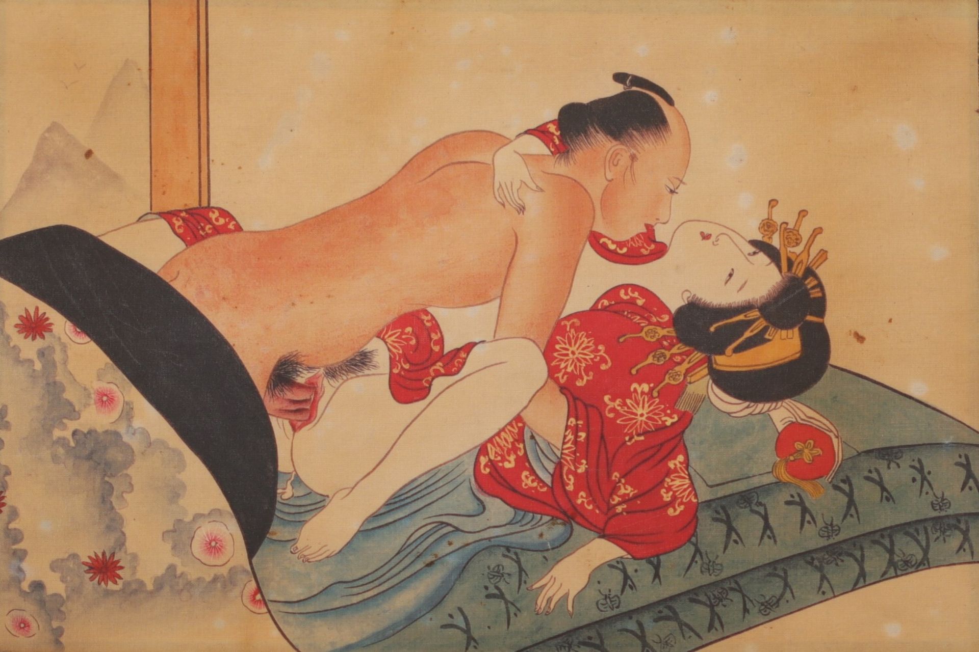 Japan - Erotic print, Meiji period.