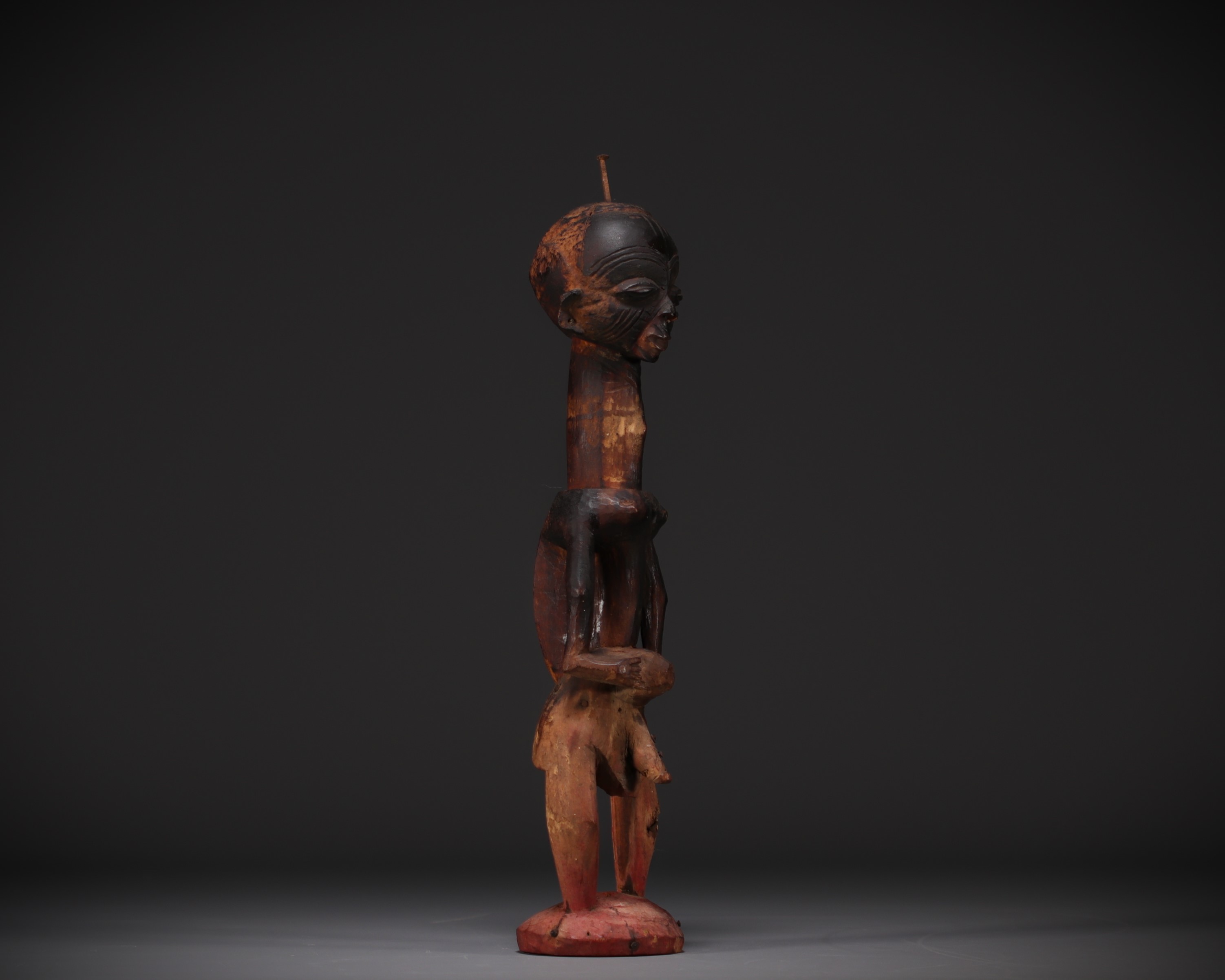 Large Lulua statue - Bakwa-Luntu - collected around 1900 - Rep.Dem.Congo - Image 4 of 8