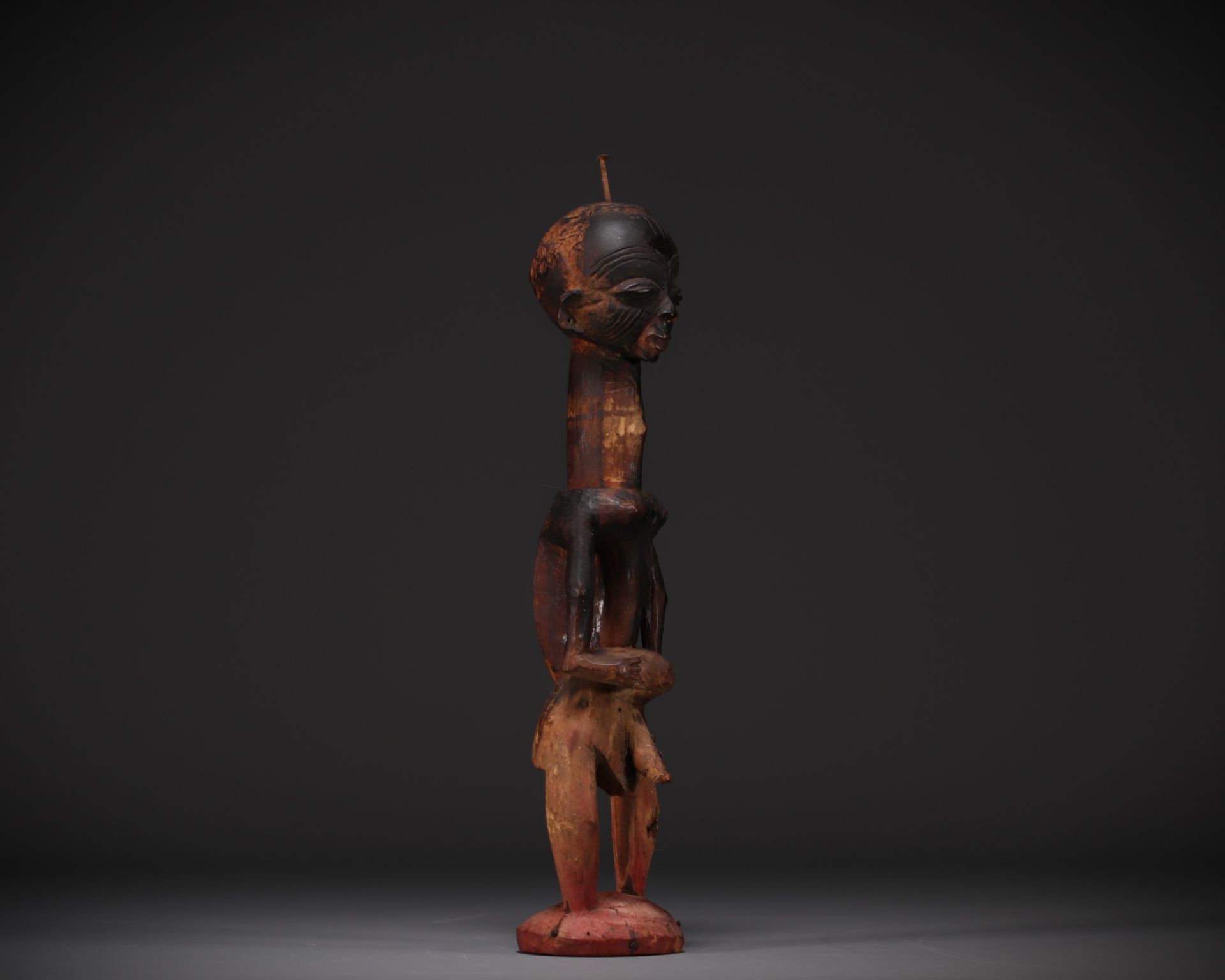 Large Lulua statue - Bakwa-Luntu - collected around 1900 - Rep.Dem.Congo - Image 4 of 8