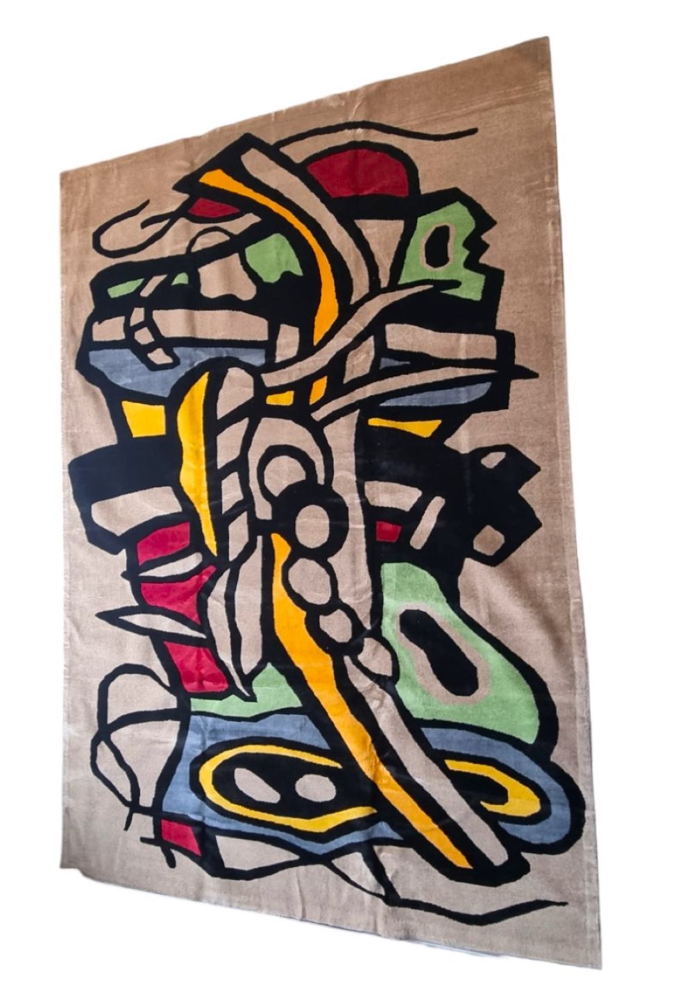 Fernand LEGER (after) "Composition abstraite" Wool tapestry. - Image 6 of 6