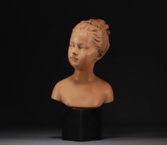 "Louise Brongniart" terracotta bust after Jean Antoine HOUDON.