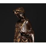 Jean-Baptiste CLESINGER (1814-1883) "La joueuse de lyre" bronze sculpture with two patinas from the 