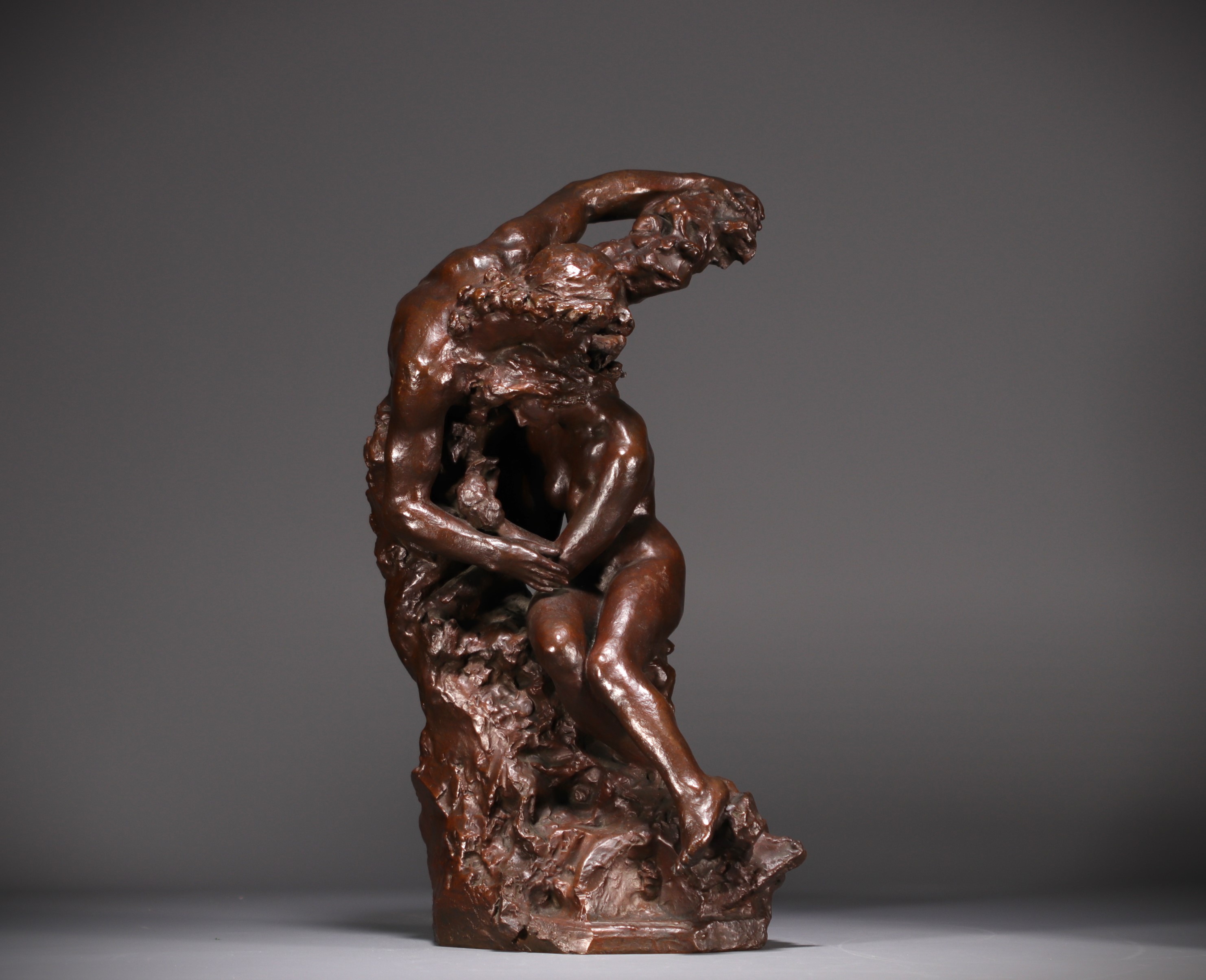 Jules DESBOIS (1851-1935) "L'Amour" Lost wax bronze, signed J. Desbois, nÂ°1, Stamp Hebrard foundry.
