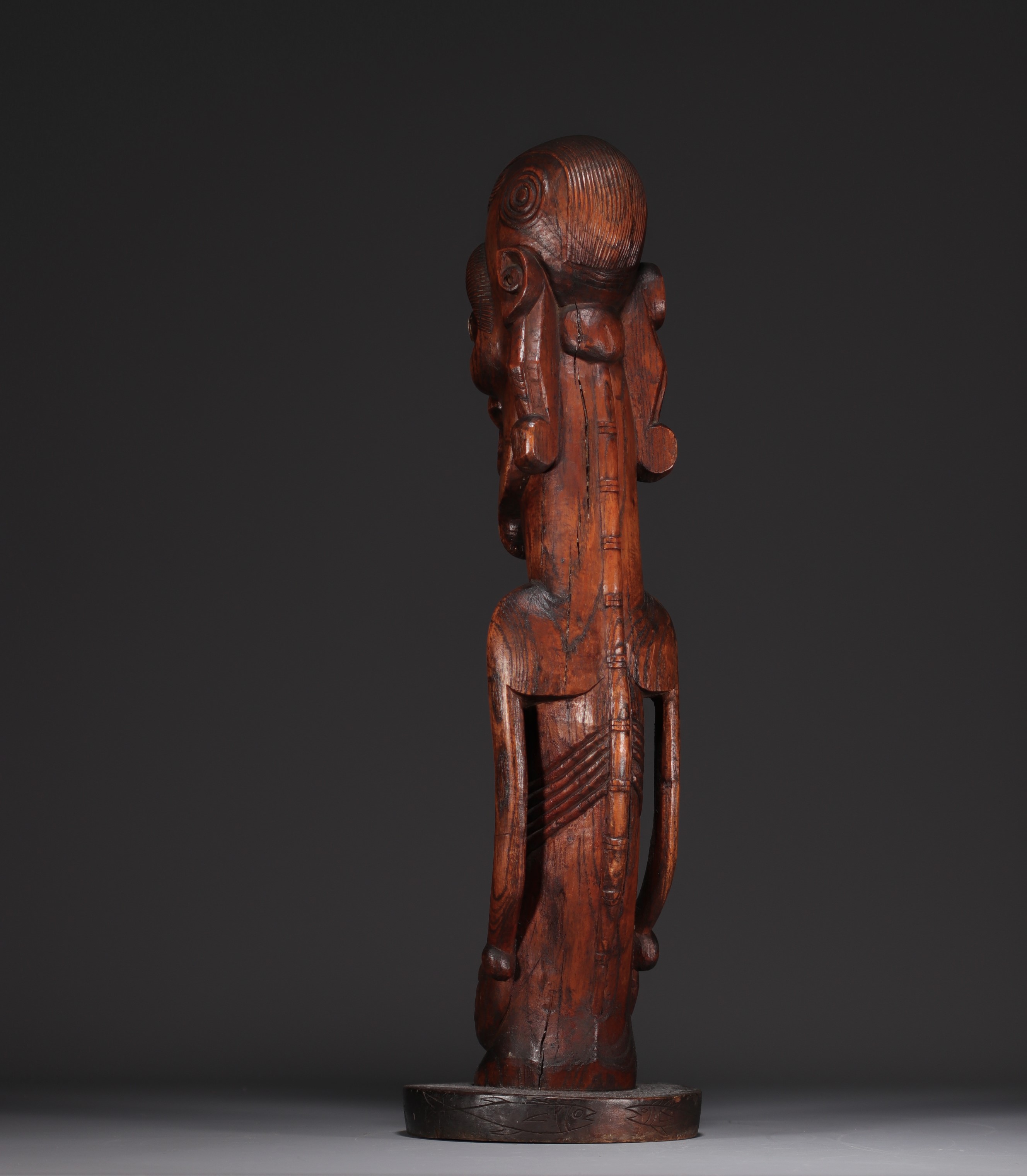 Easter Island - Moqai Kavakava statue in carved wood. - Image 3 of 5