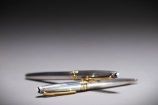 MONTBLANC - MEISTERSTUCK MOZART pen and nib holder set in sterling silver 925, 18K gold nib.