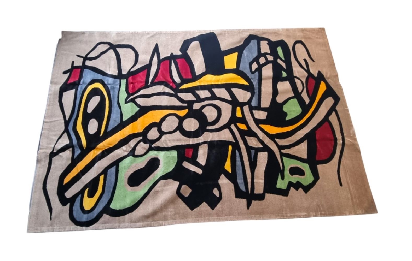 Fernand LEGER (after) "Composition abstraite" Wool tapestry. - Image 2 of 6