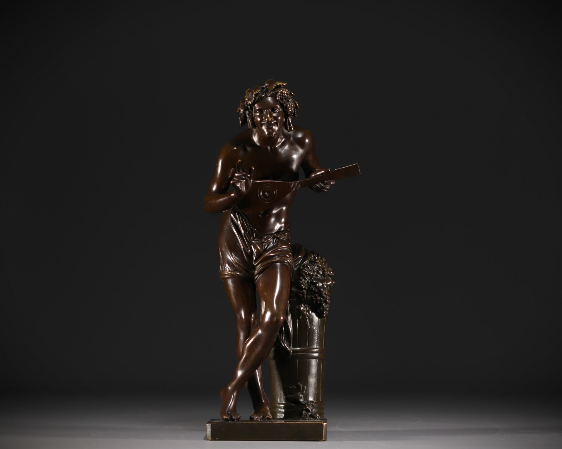 Francisque Joseph DURET (1804-1865) after - "L'Improvisateur" Sculpture in bronze with brown patina.