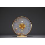 Jaeger LeCoultre - "Montre boule" desk clock with Chinese decoration, 20th century.