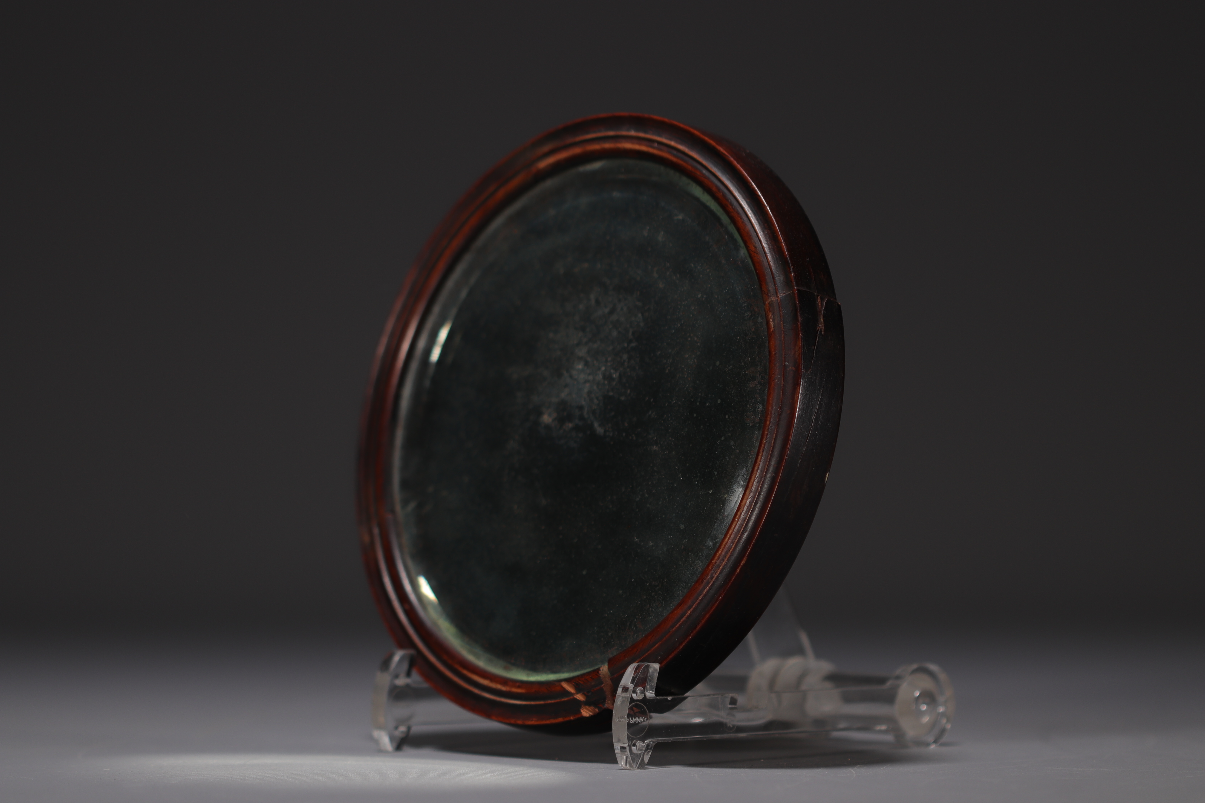 China - Carved jade hand mirror. - Image 3 of 5