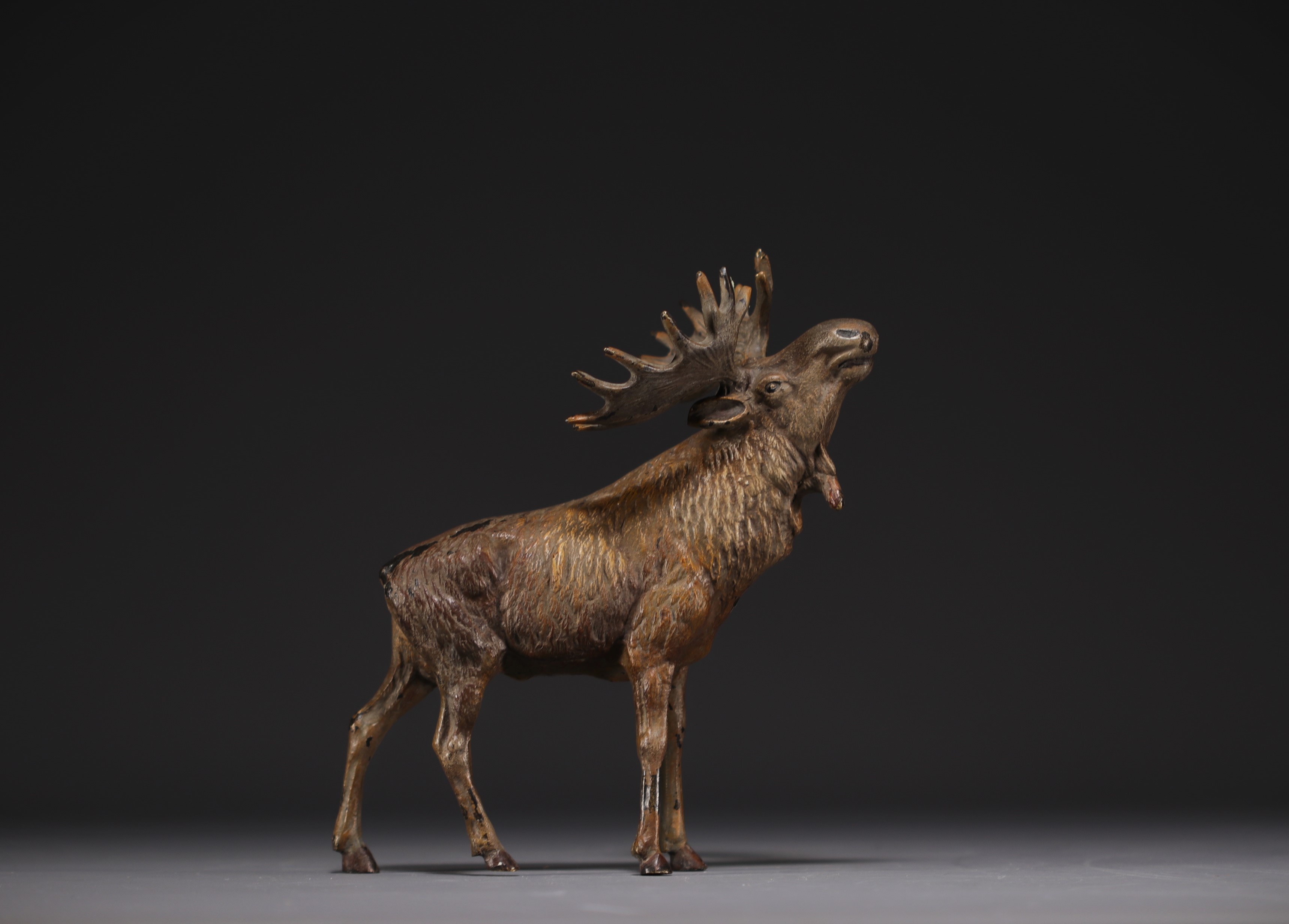 Vienna bronze elk, stamped Bergmann (?), 19th century. - Image 3 of 3
