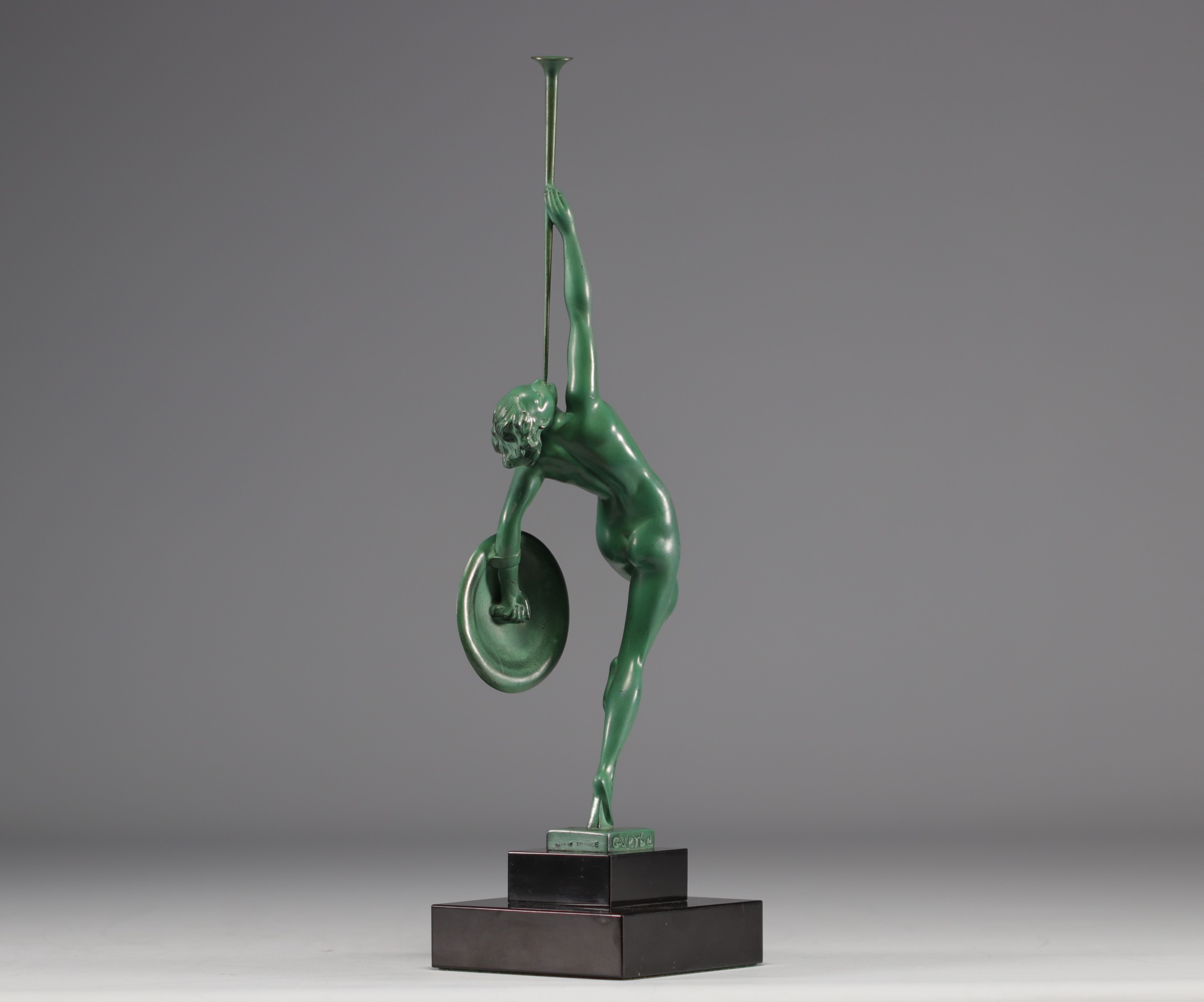 Raymond GUERBE (1894-1995), Max LE VERRIER's workshop, "Jericho" Art Deco sculpture. - Image 2 of 5