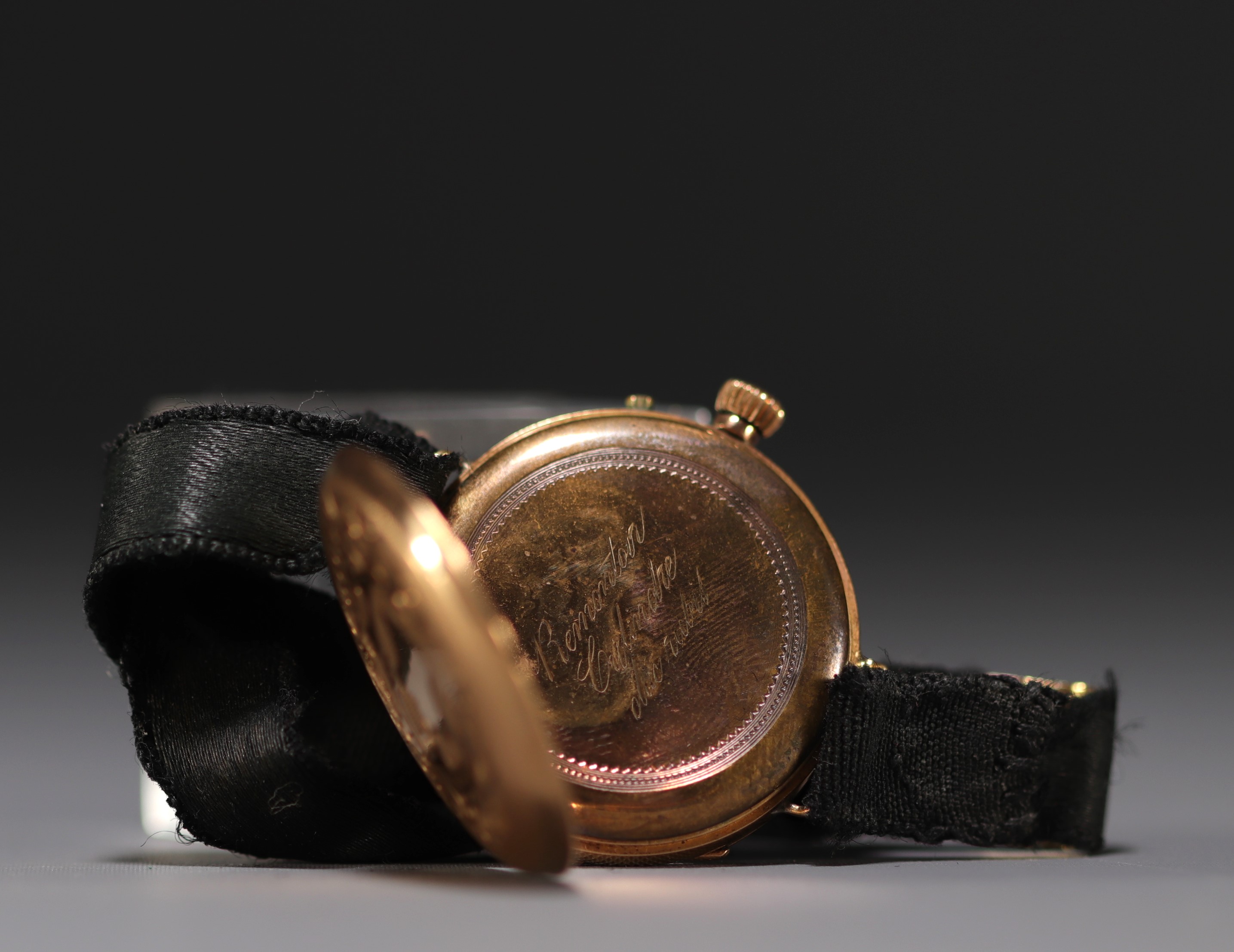 Pocket watch in 18k gold, total weight 24 g. - Image 3 of 3