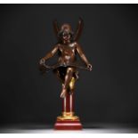 Alfred Joseph CHARRON (1863-1955) "Genie des sciences" Bronze with shaded brown patina, circa 1900.