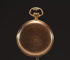 Chronometre D" pocket watch in 18k gold, total weight 70.3 g.