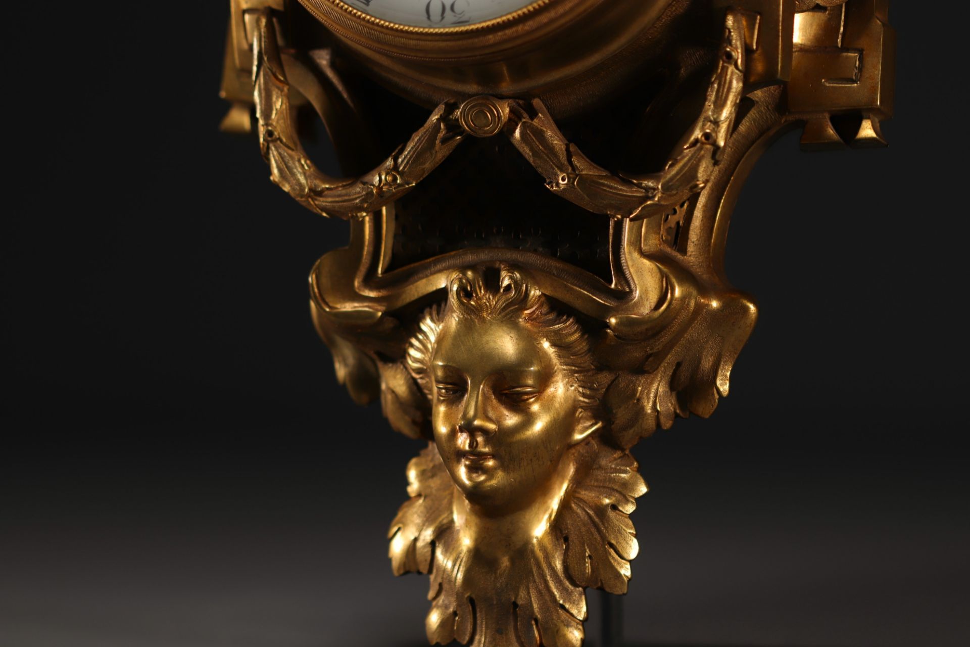 Wall-mounted gilt bronze cartel, late 19th century. - Image 3 of 3
