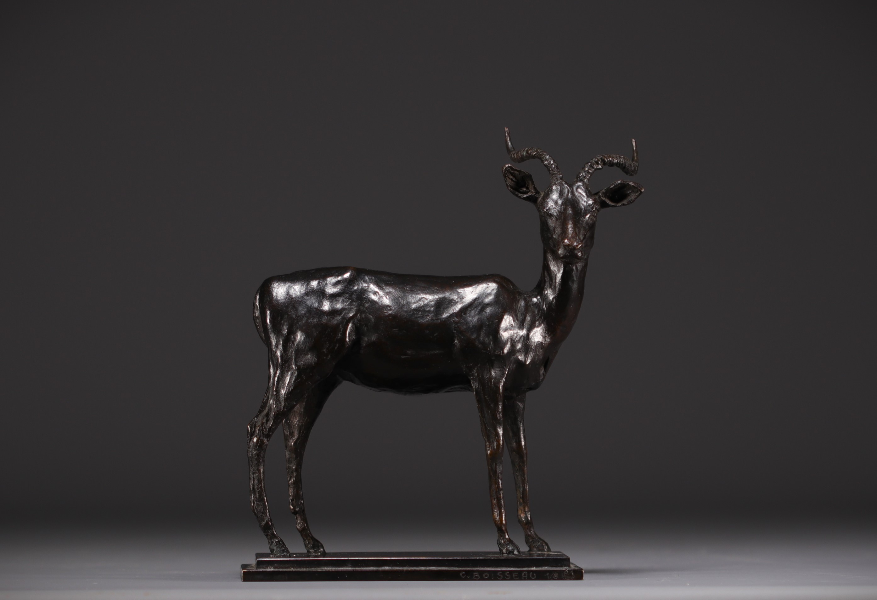 Catherine BOISSEAU (1952- ) "Impala" Artist's proof in bronze signed "C.Boisseau" and numbered 1/8. 