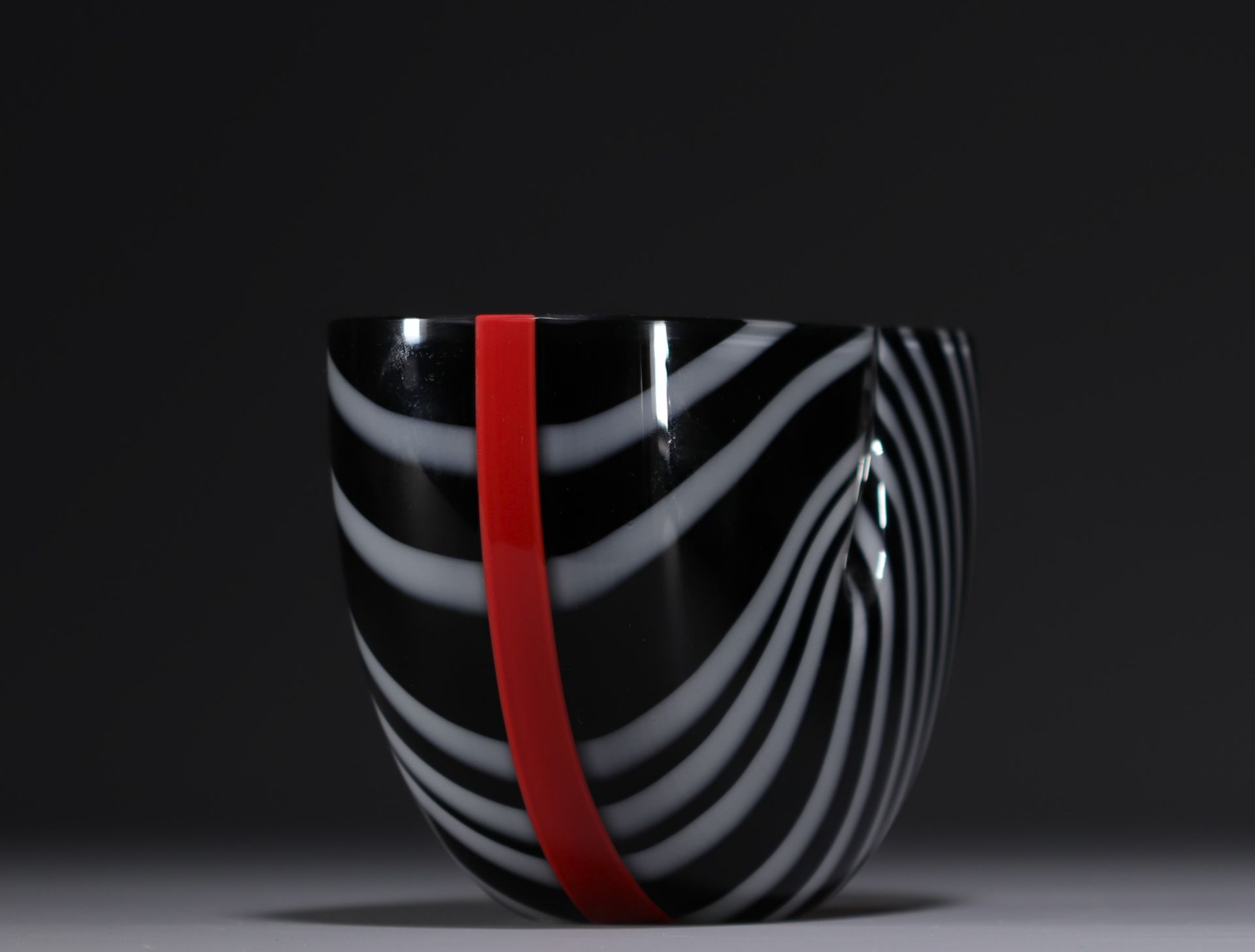 Lino TOGLIAPIETRA (1934- ) Vase "Mogambo" Effetre International MURANO 1987 - Bild 5 aus 6