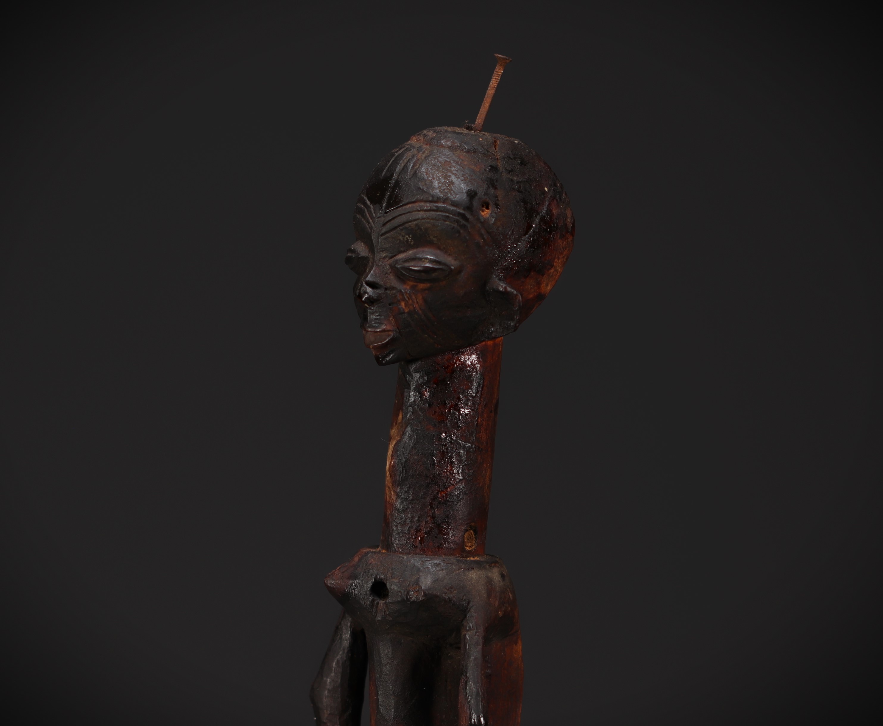 Large Lulua statue - Bakwa-Luntu - collected around 1900 - Rep.Dem.Congo - Image 2 of 8